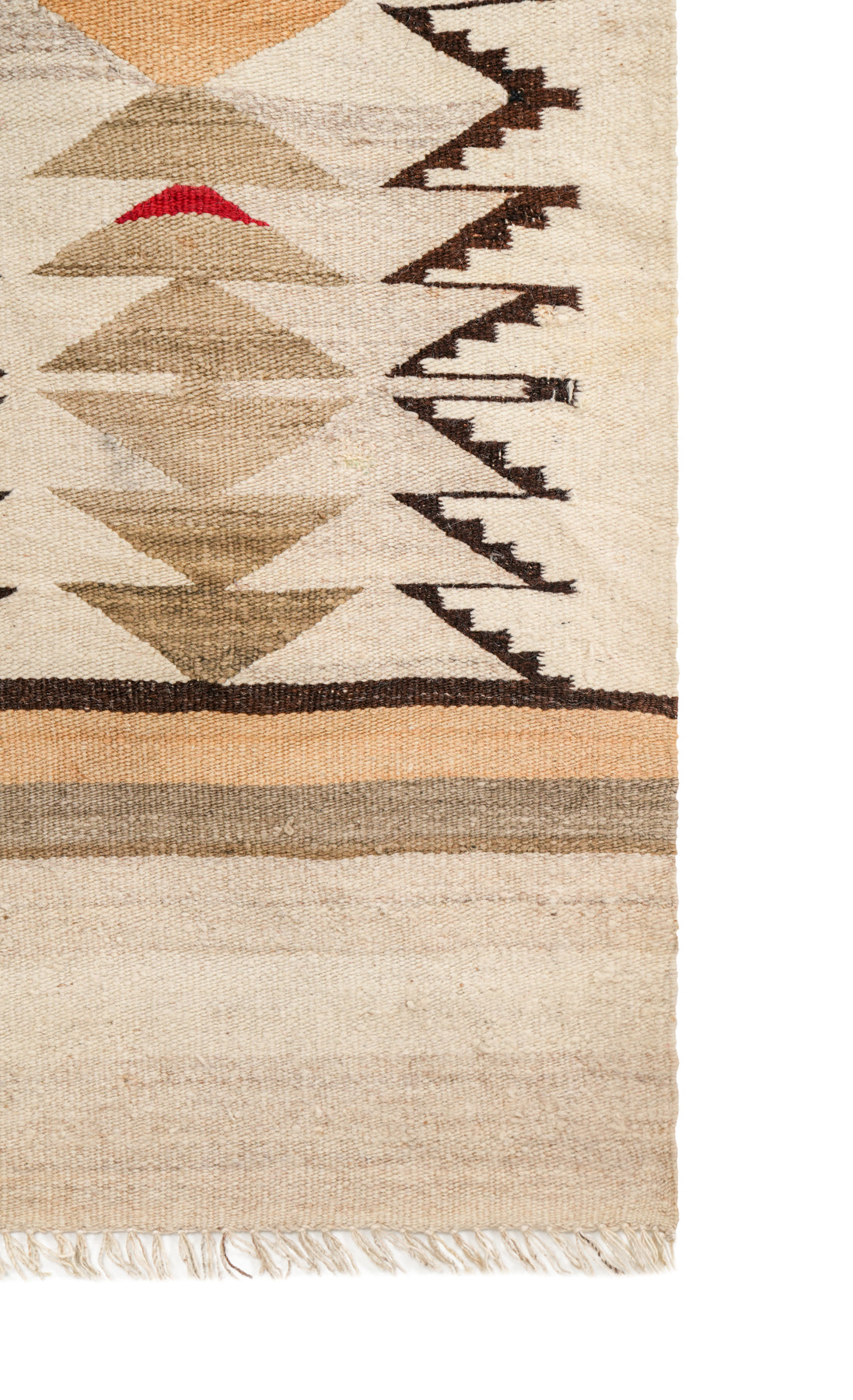 Vintage Scandinavian natural Kilim 6'6" x 2'4"