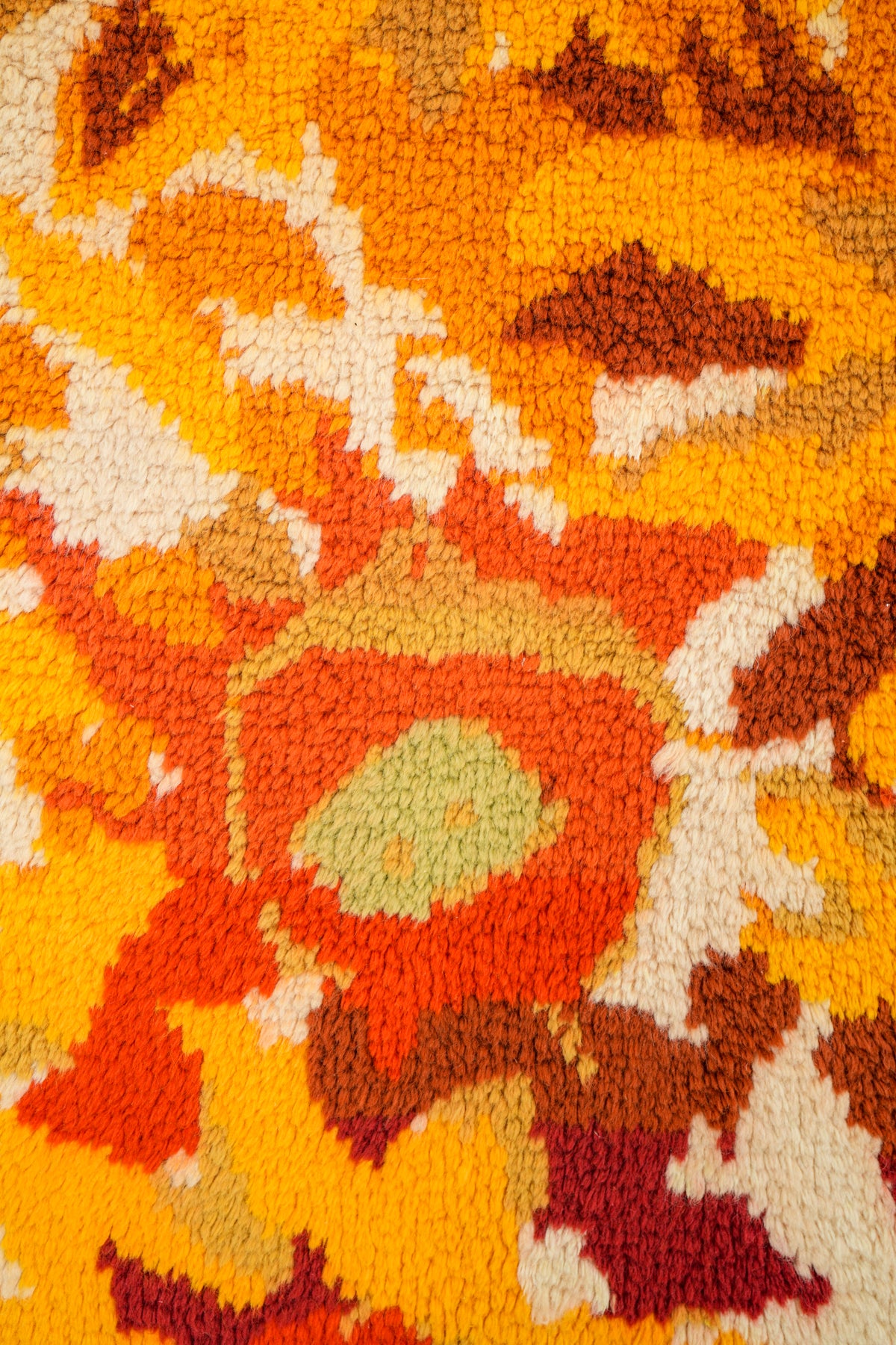 Vintage Scandinavian Rya Rug 4'10" x 3'