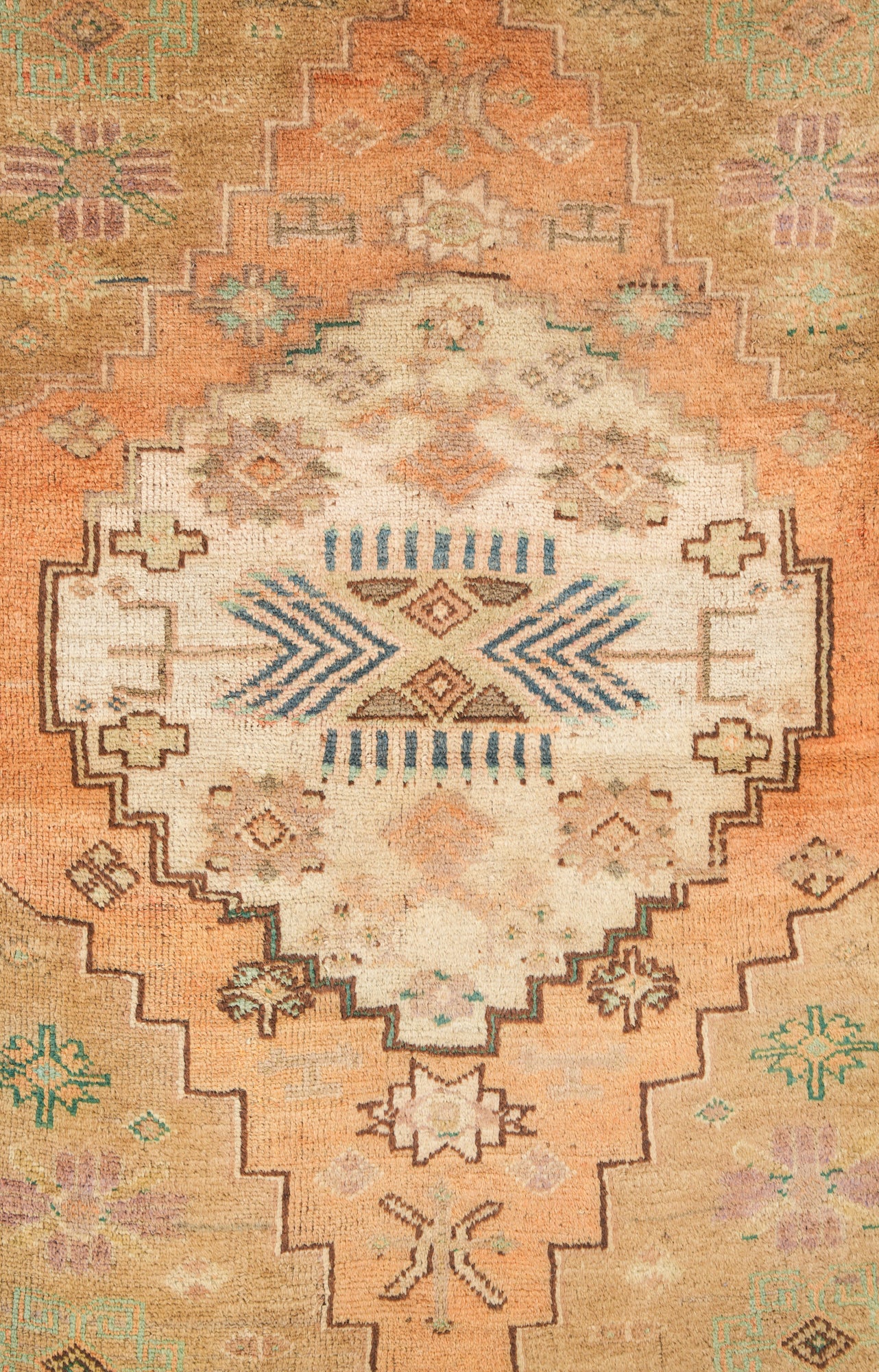 Vintage Turkish Oushak Rug 4'7" x 3'1"