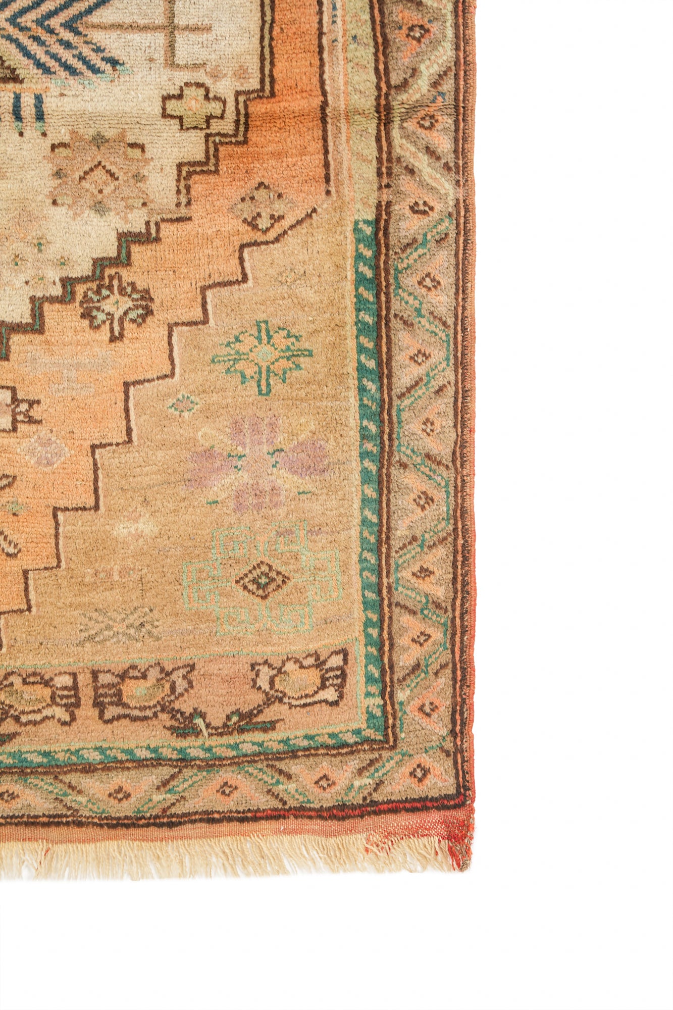 Vintage Turkish Oushak Rug 4'7" x 3'1"