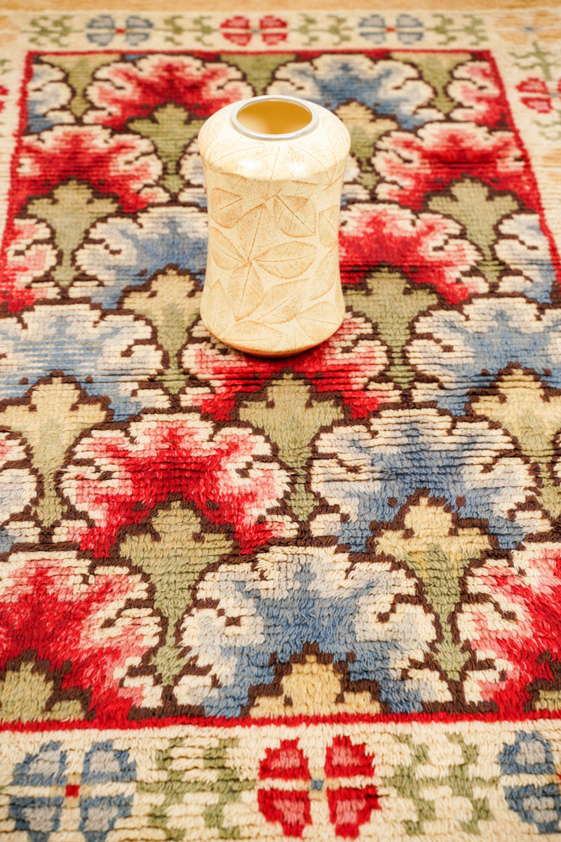 Vintage Scandinavian Rya Rug 6'5" x 3'5"