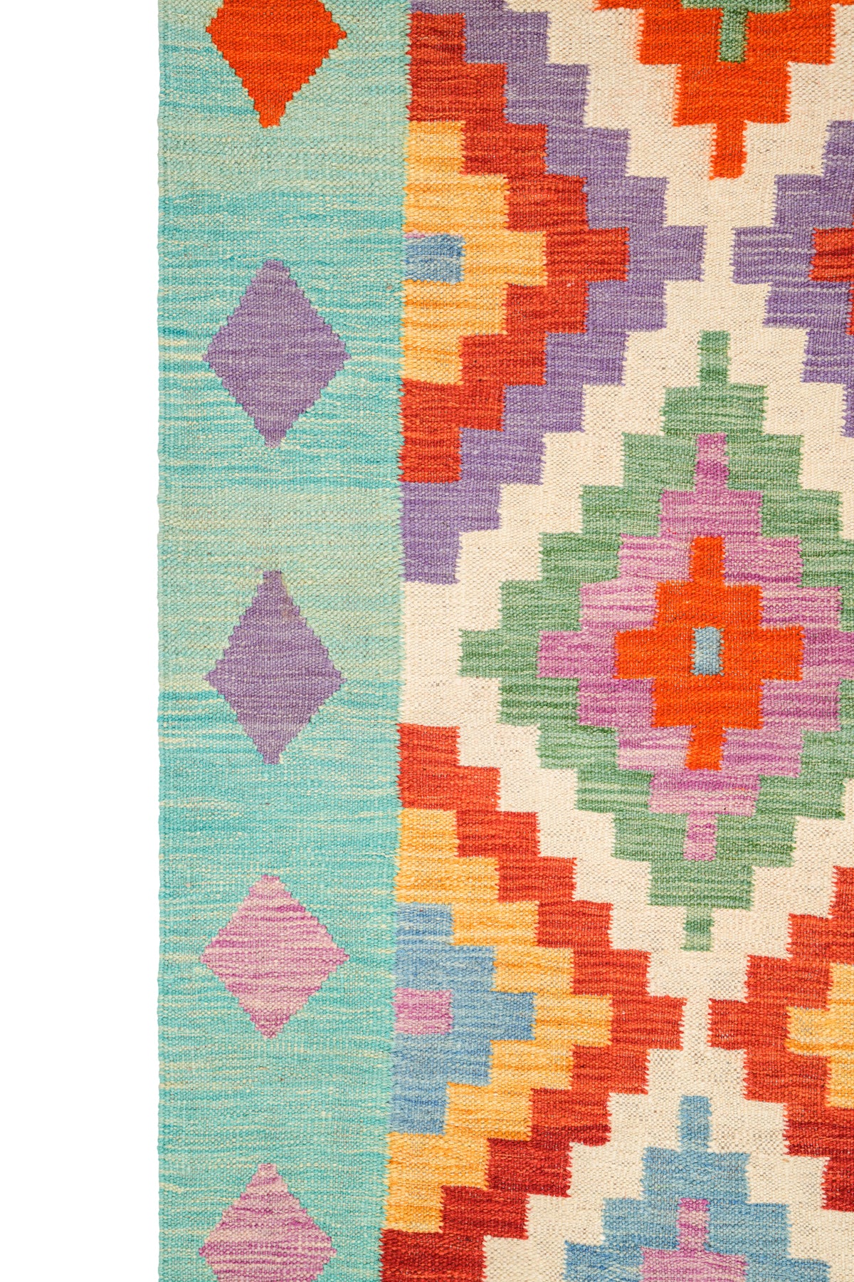 Modern Shirvan Hallway kilim 12'10" x 2'10"