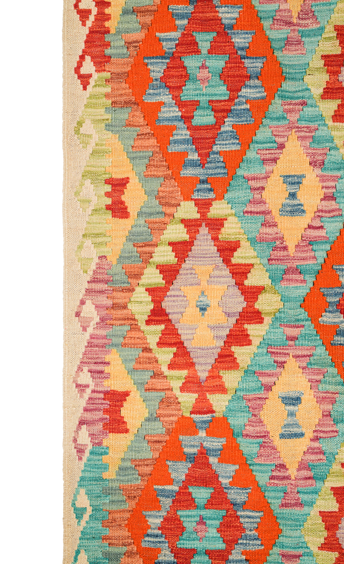 contemporary Kazak hallway Kilim 9'10" x 2'10"