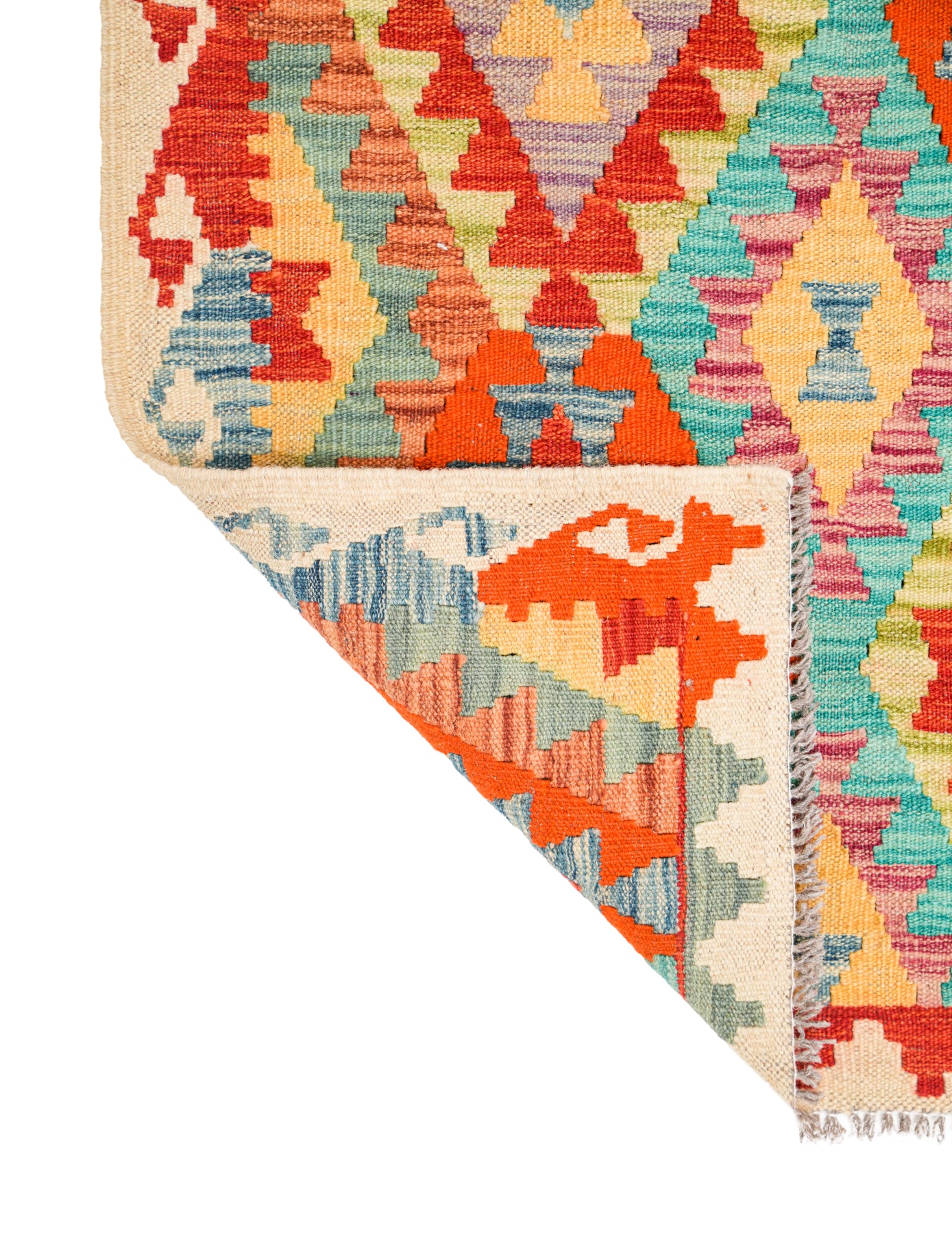 contemporary Kazak hallway Kilim 9'10" x 2'10"