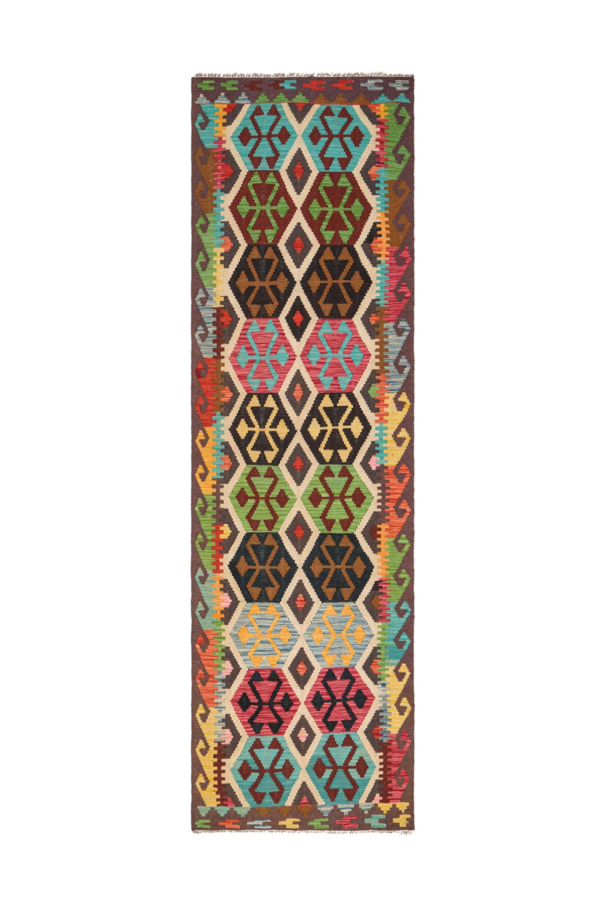 Modern Anatolian hallway Kilim 10' x 3'