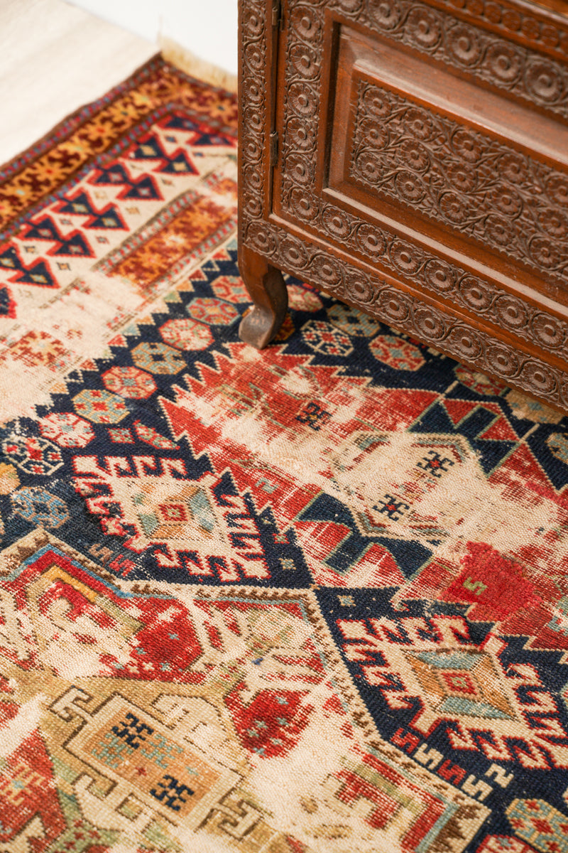 Antique Caucasian Shirvan Hallway Rug 8'3" x 3'4"