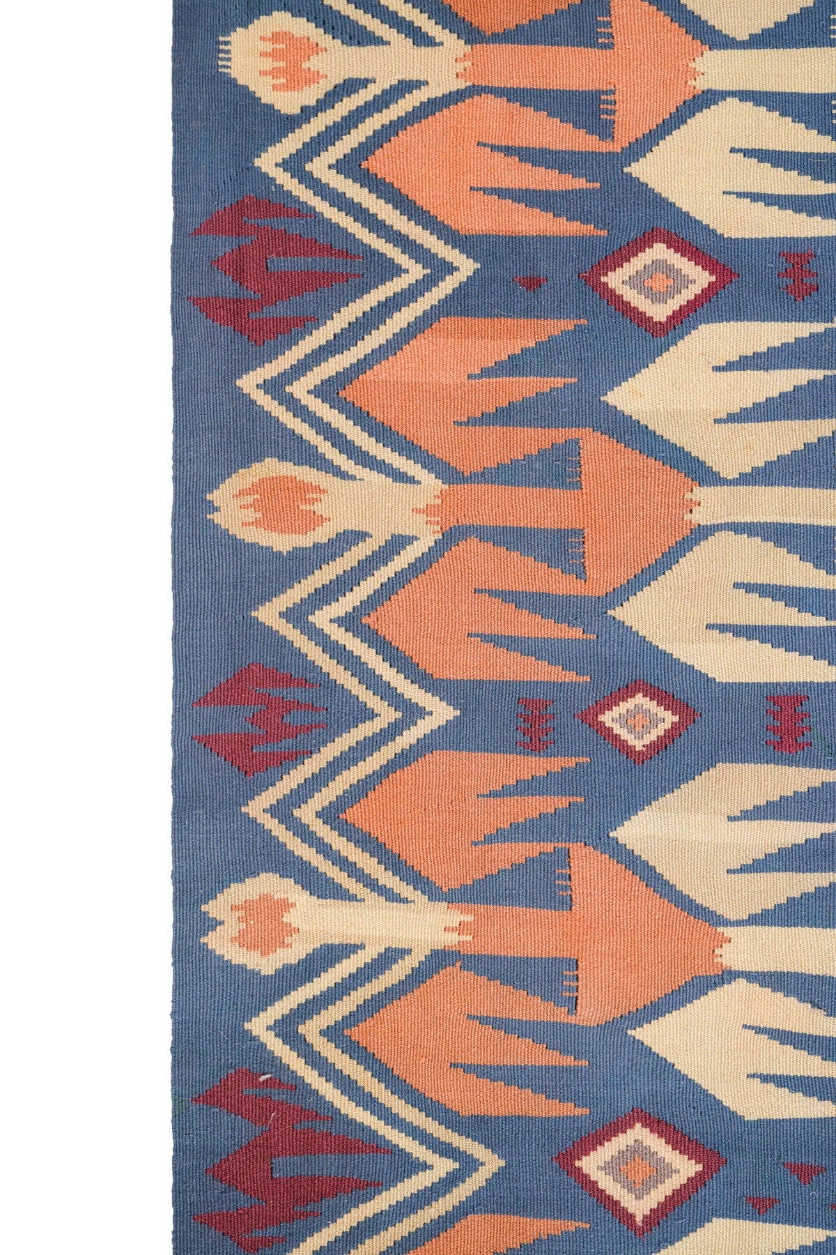 Vintage Scandinavian modernist Kilim Rug 8'9" x 4'2"