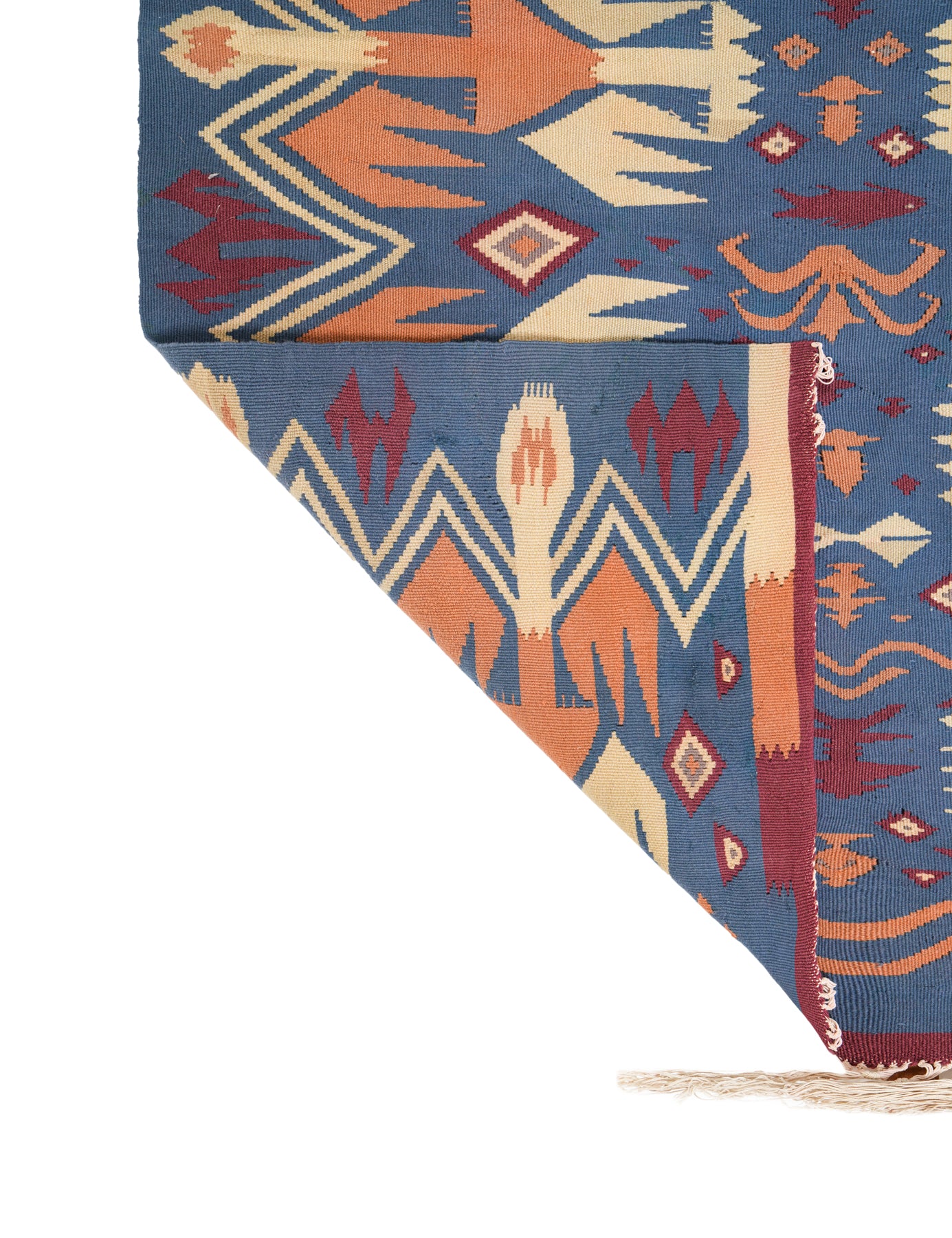 Vintage Scandinavian modernist Kilim Rug 8'9" x 4'2"