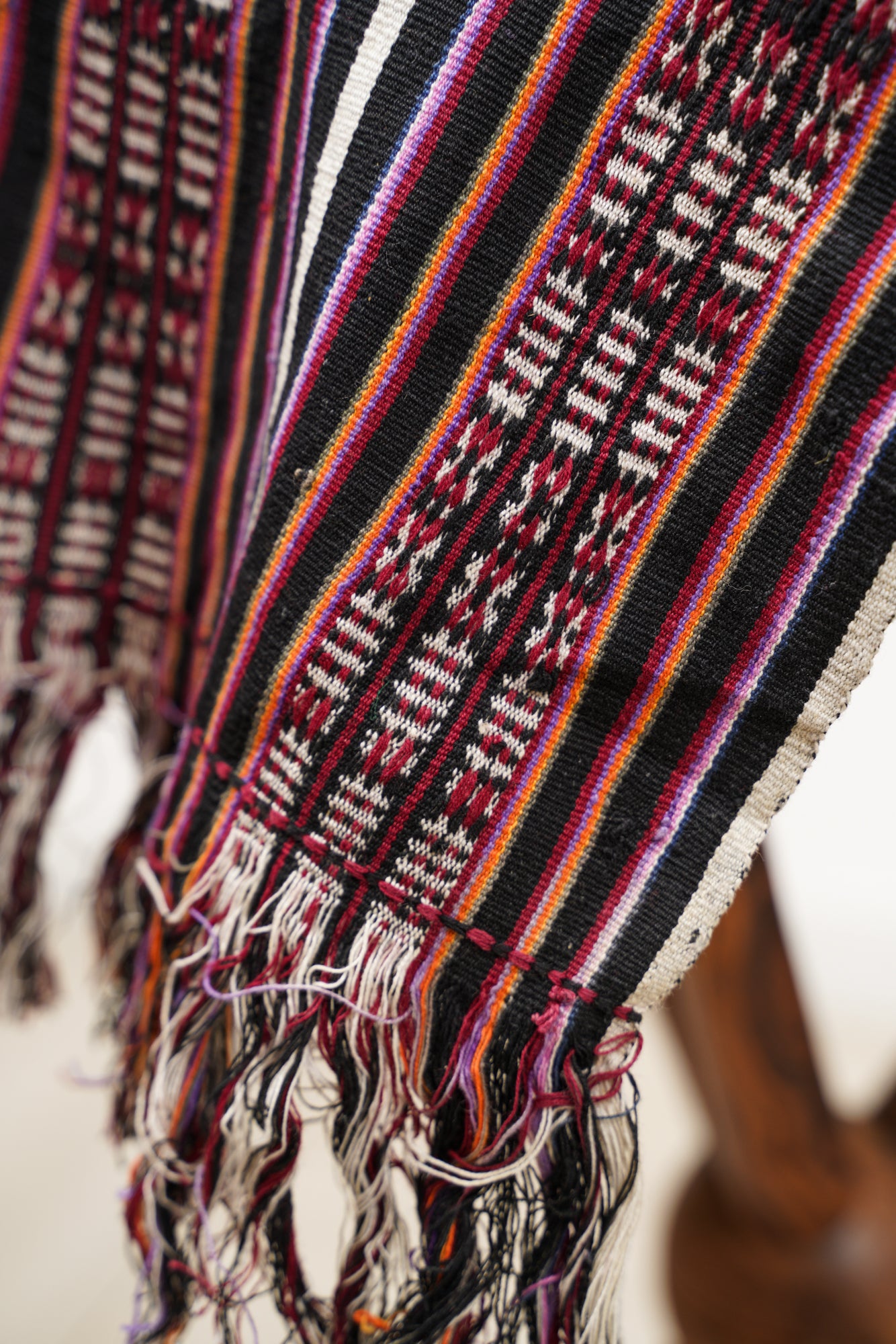 Vintage Bhutanese Cotton Textile 7' x 1'5"