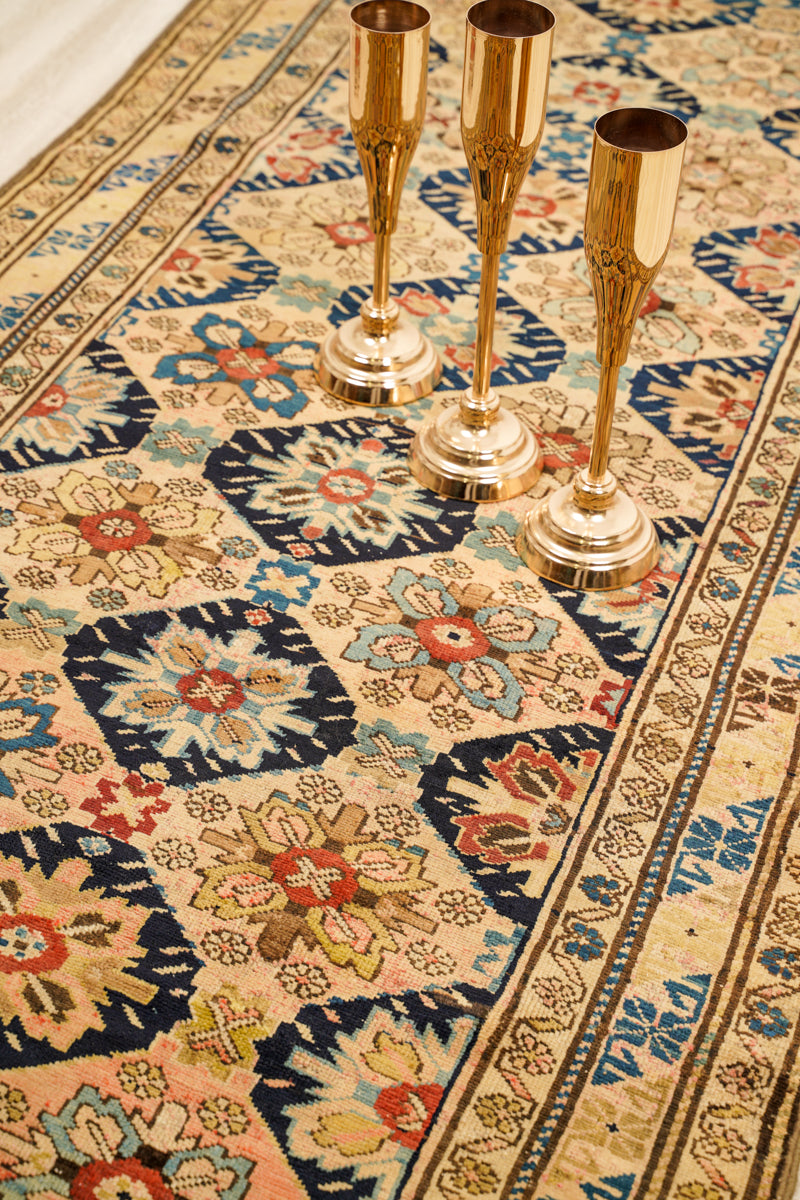 Antique Caucasian Shirvan Hallway Rug 10'6" x 3'7"