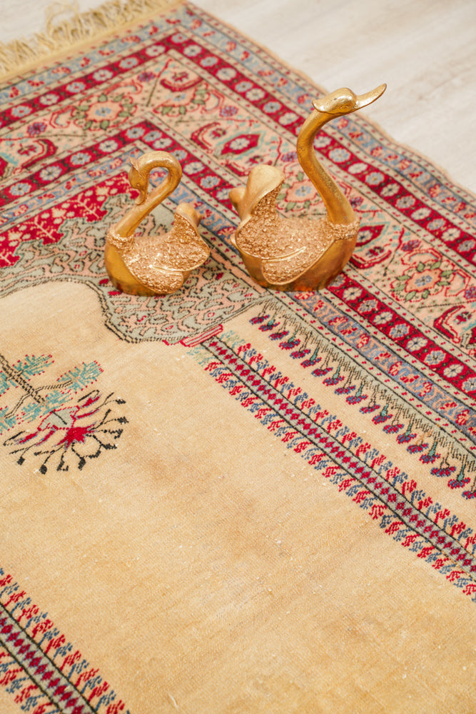 Antique Turkish Bandirma Prayer Rug 5'7" x 4'