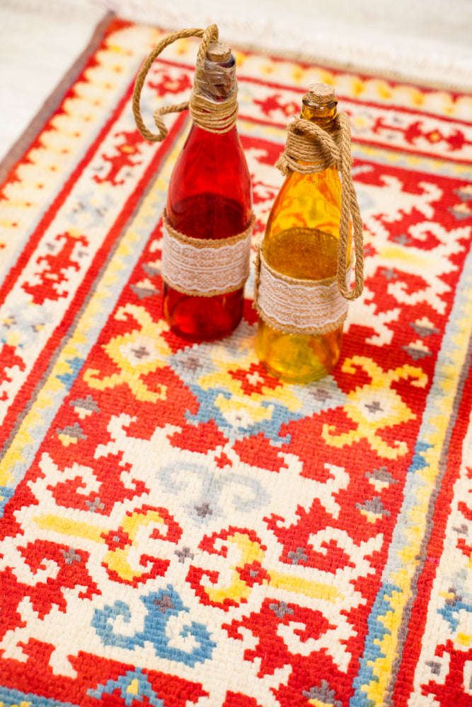 Vintage Turkish Tribal Rug 3'4" x 2'