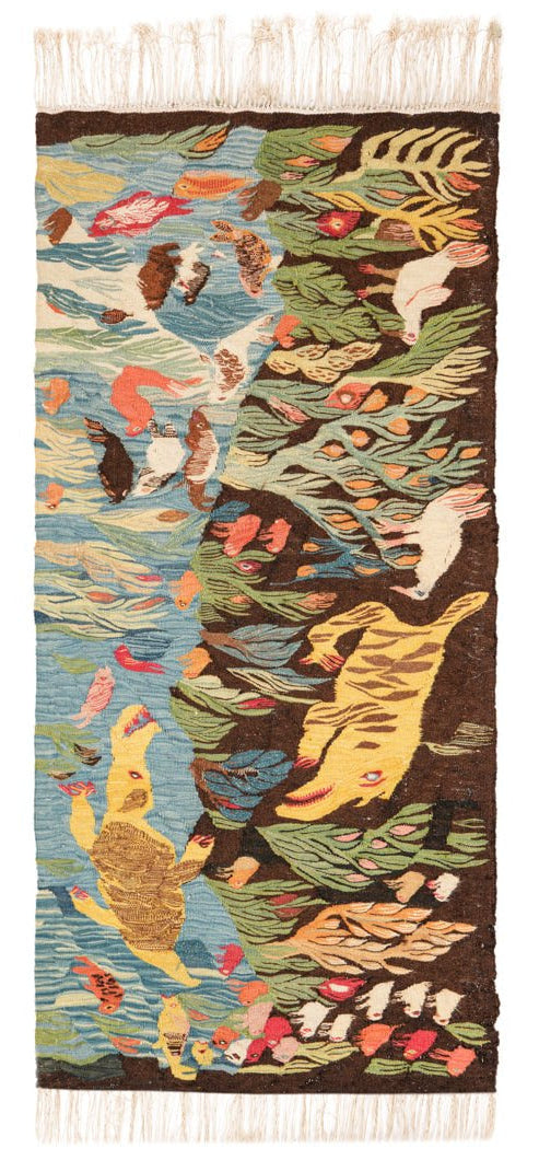 Antique Egyptian Tapestry 5'9" x 2'9"