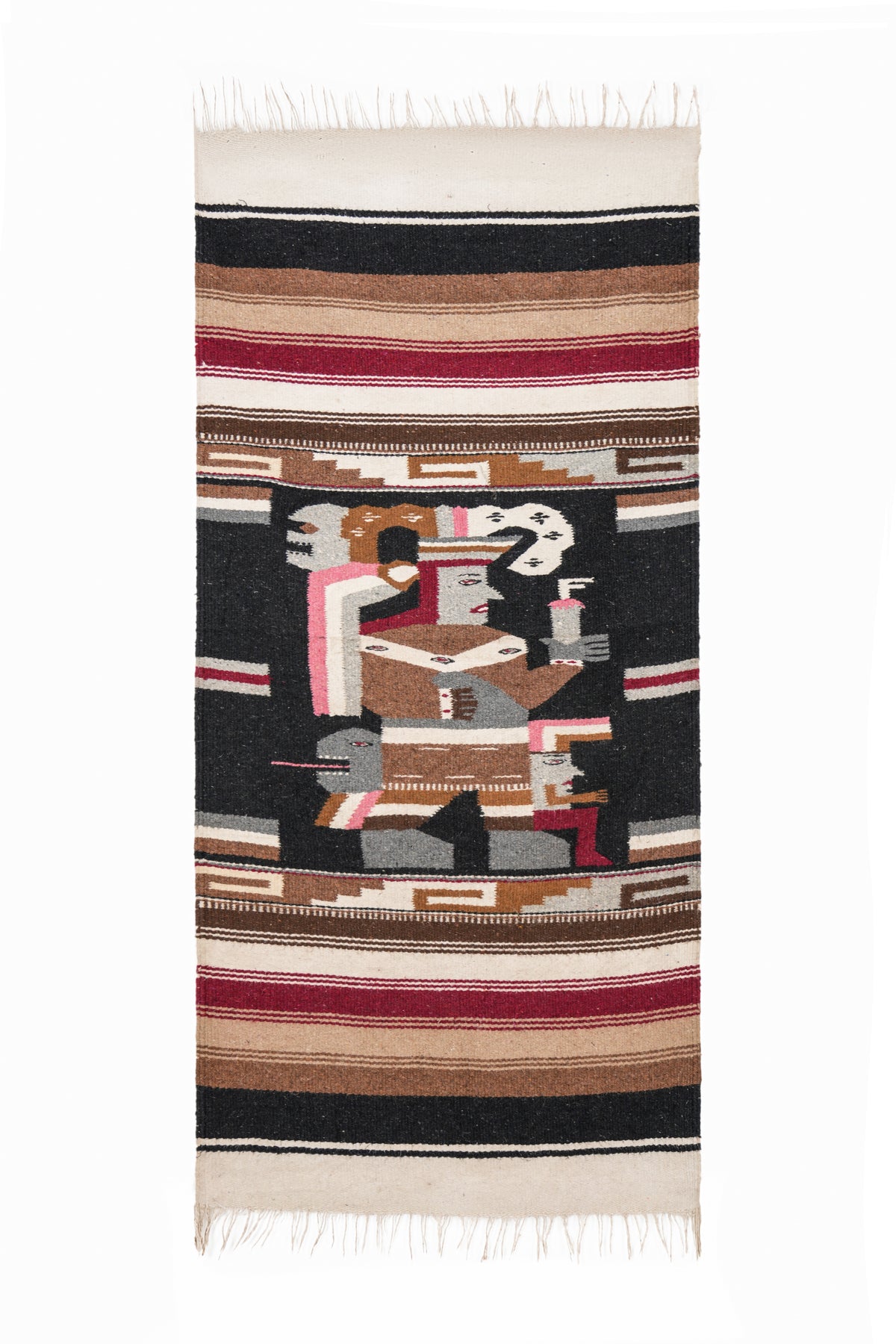 Vintage Peruvian Tribal Tapestry 4'1" x 2'3"