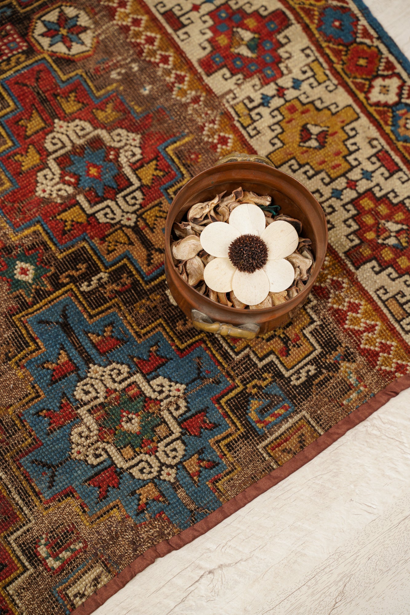 Antique Turkish Konya Rug 2'4" x 2'2" (Fragment)