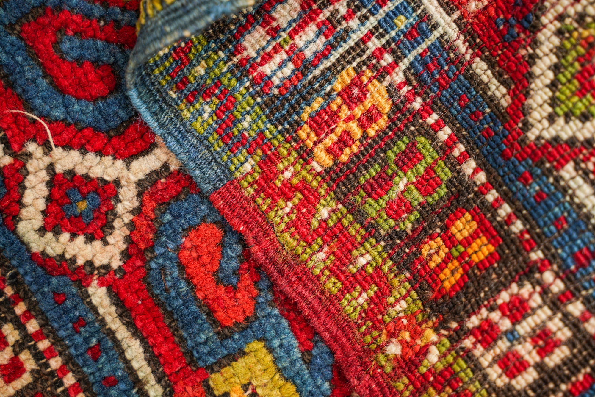 Antique Turkish Bergama Rug 2' x 1'6"