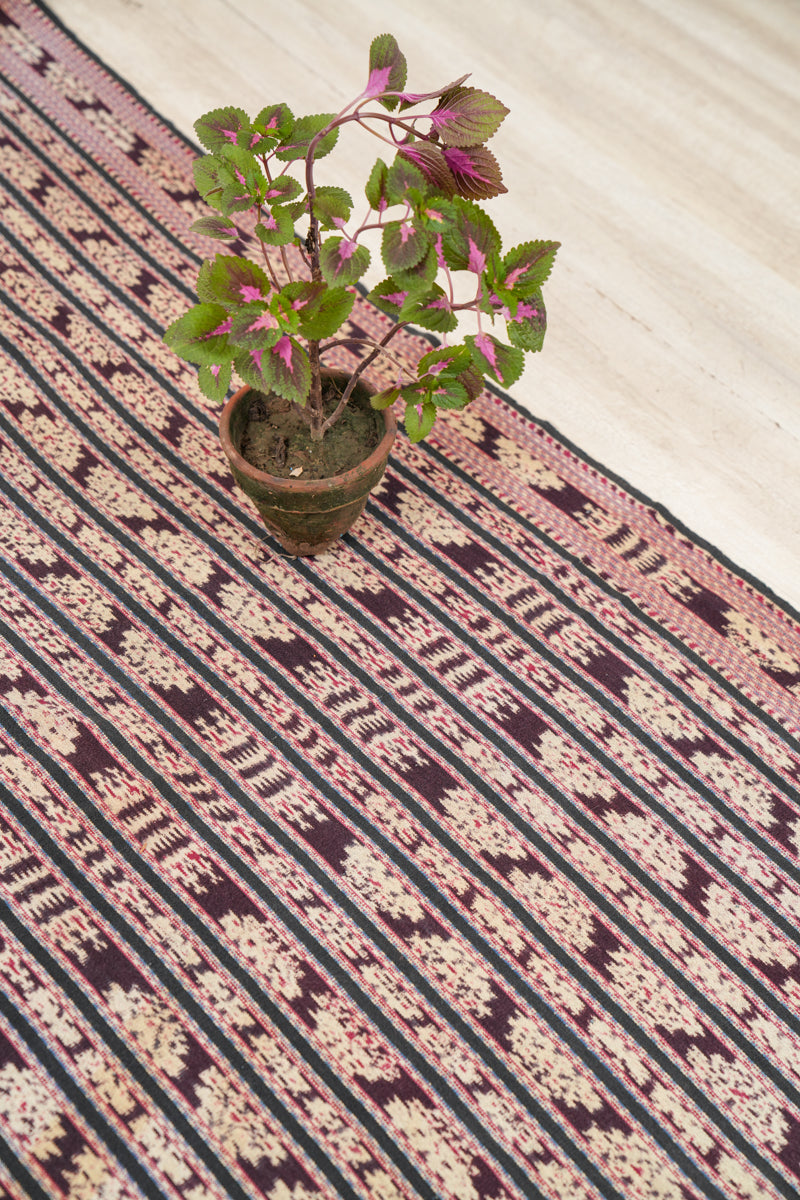 Vintage Indonesian Ikat Textile 7'3" x 3'9"