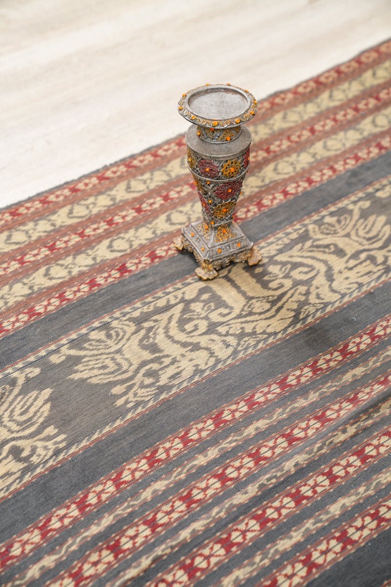 Vintage Indonesian Ikat Textile 7' x 3'10"