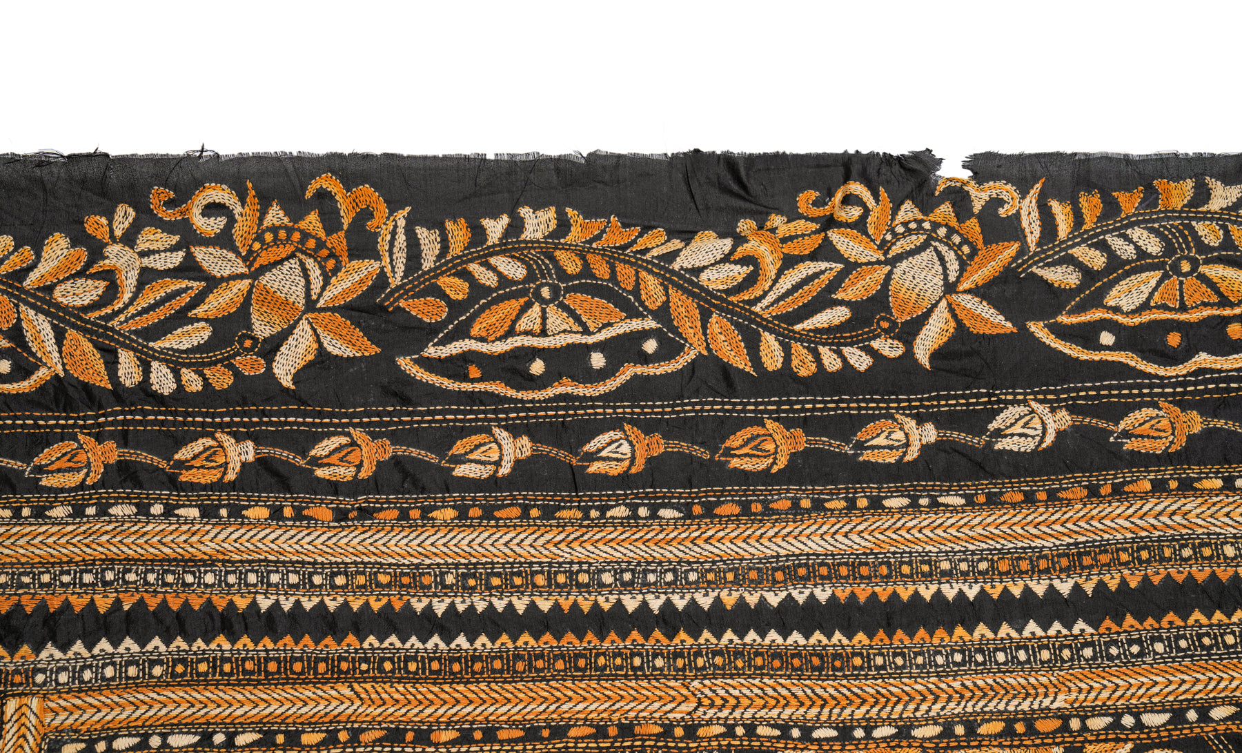 Vintage South ASIAN Needle Embroidery Textile 3'7" x 3'5"