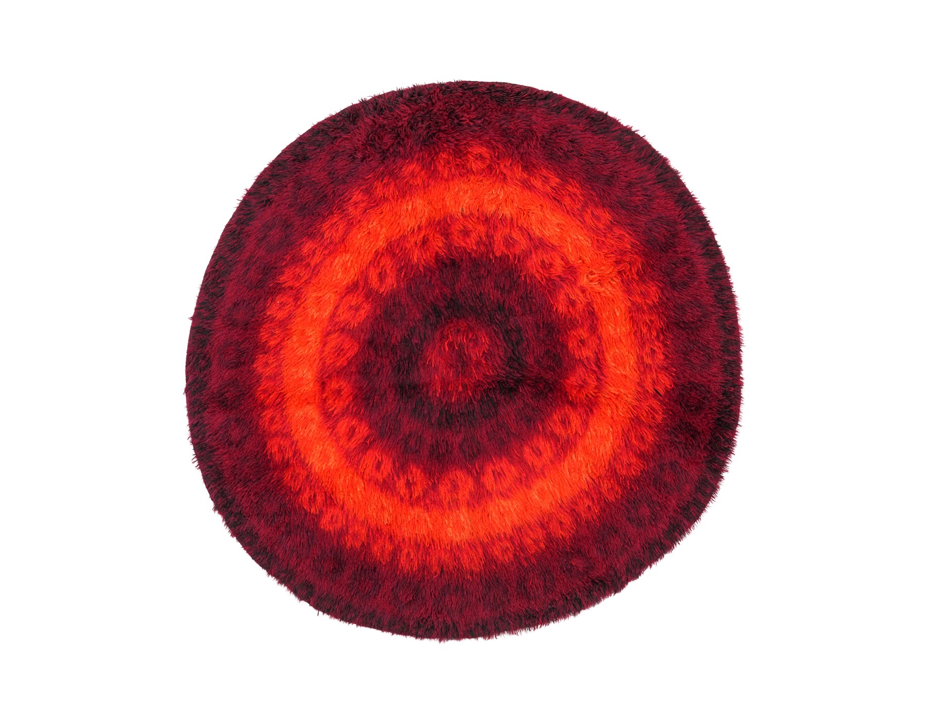 Vintage Scandinavian Rya Rug 4'3" x 4'3" (Sunburst)