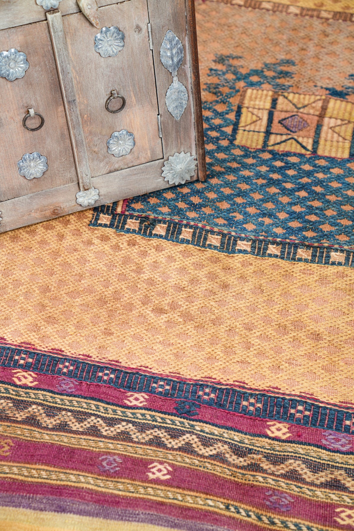 ANTIQUE TURKISH CECIM SOUMAK KILIM 5' x 4'2"