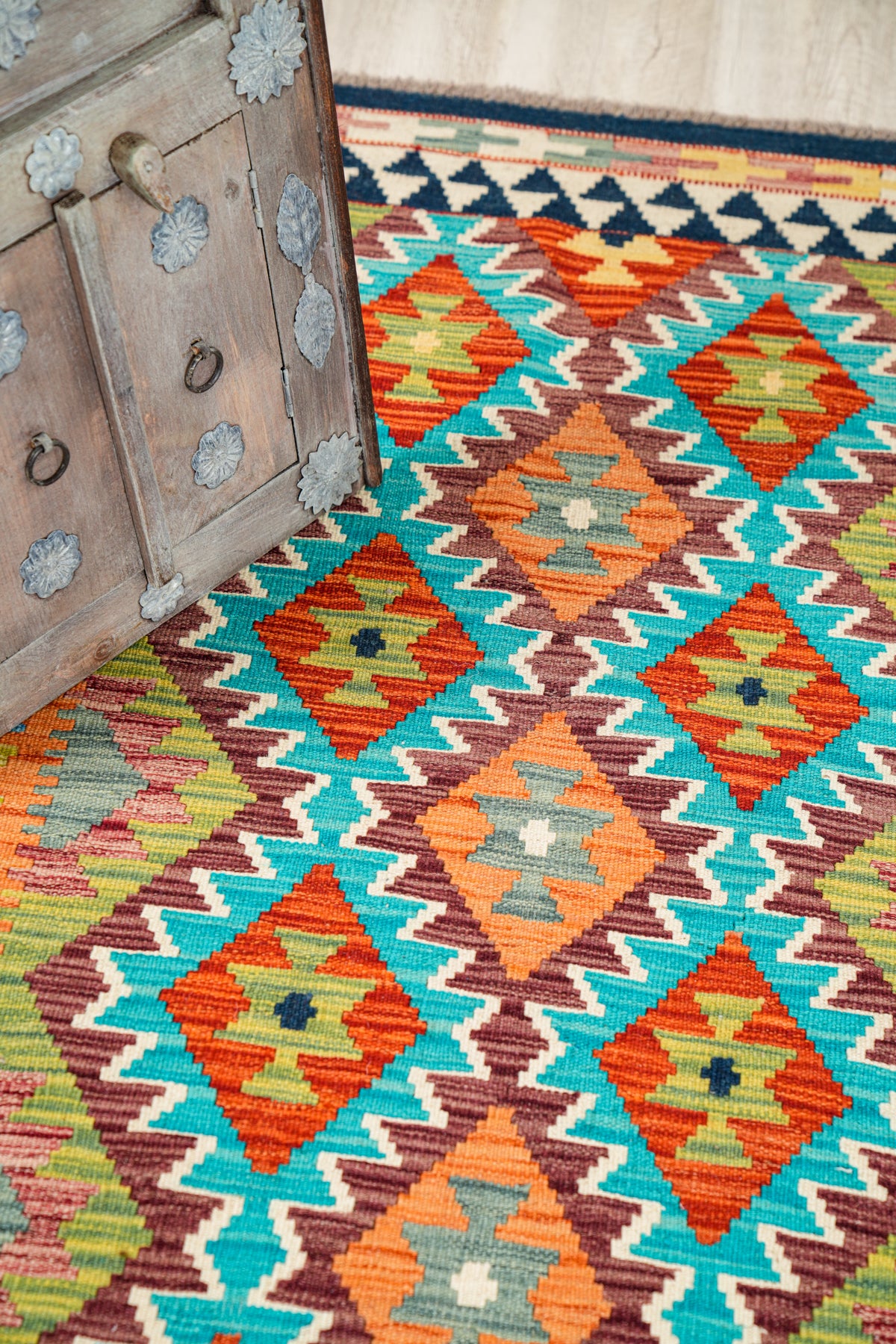 Modern Afghan SHIRVAN KILIM 5' x 3'4"