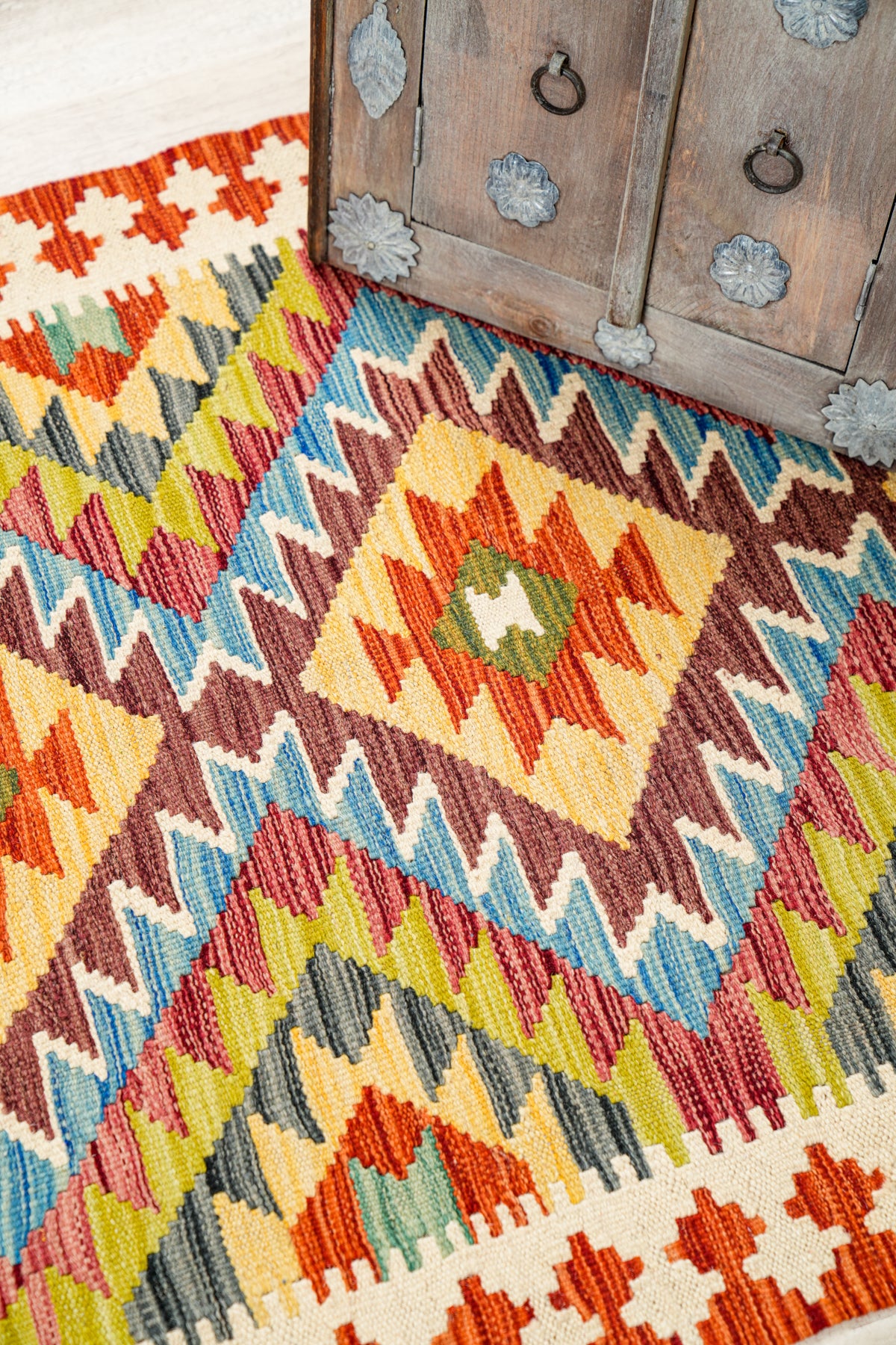 Modern Afghan Shirvan kilim 4'3" x 2'9"