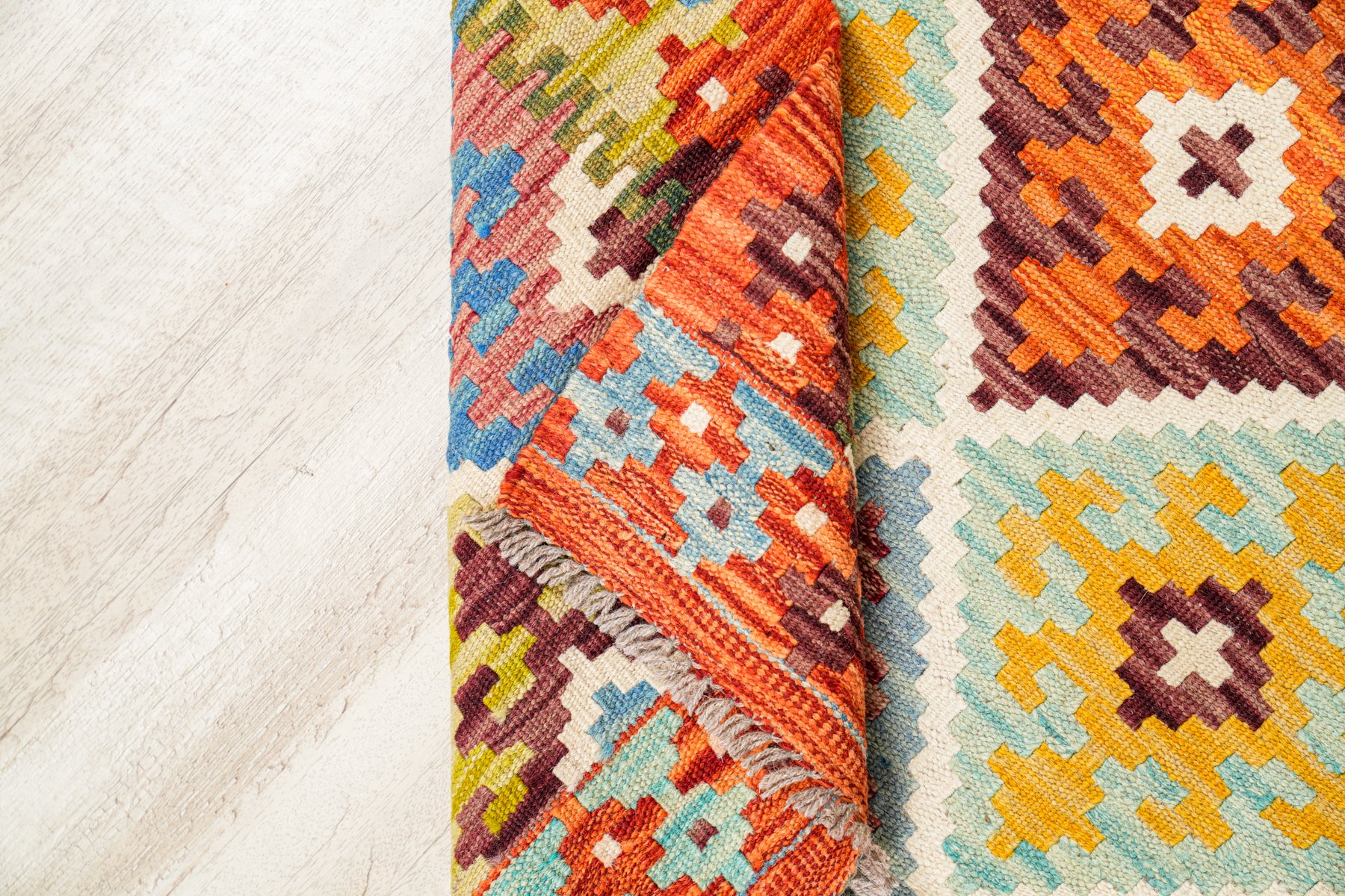 modern Afghan Anatolian kilim 4' x 2'10"