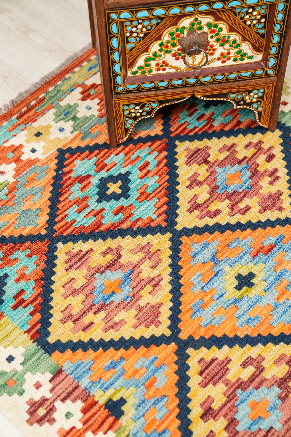 Modern Afghan Shirvan Kilim 4'2" x 3'