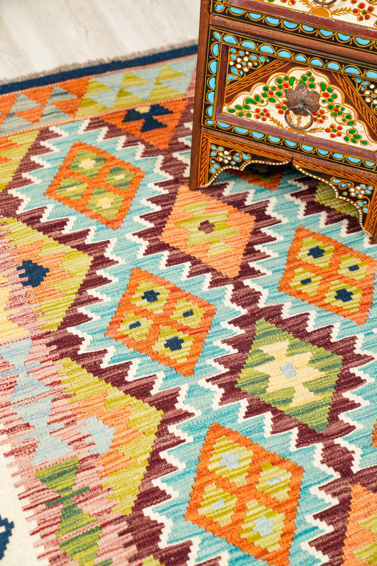 Modern Afghan Shirvan Kilim 5' x 3'5"