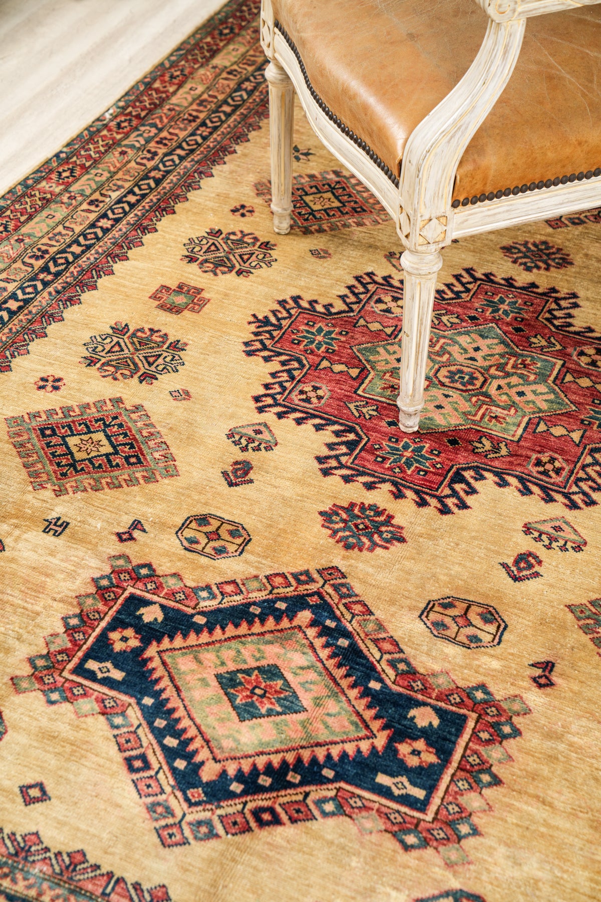 Vintage Afghan Kazak Rug 8'6" x 6'4"