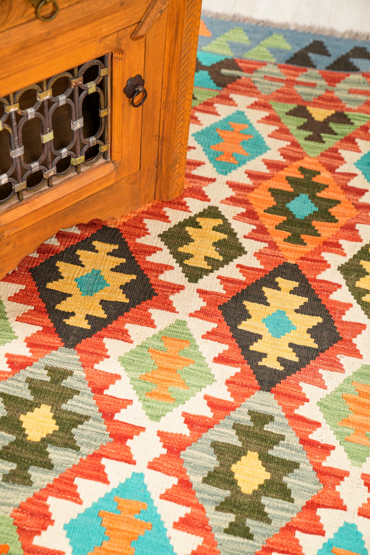 Modern Afghan Anatolian kilim 6'4" x 5'