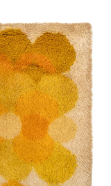 Vintage Scandinavian Rya Runner Rug 11'2" x 2'4"