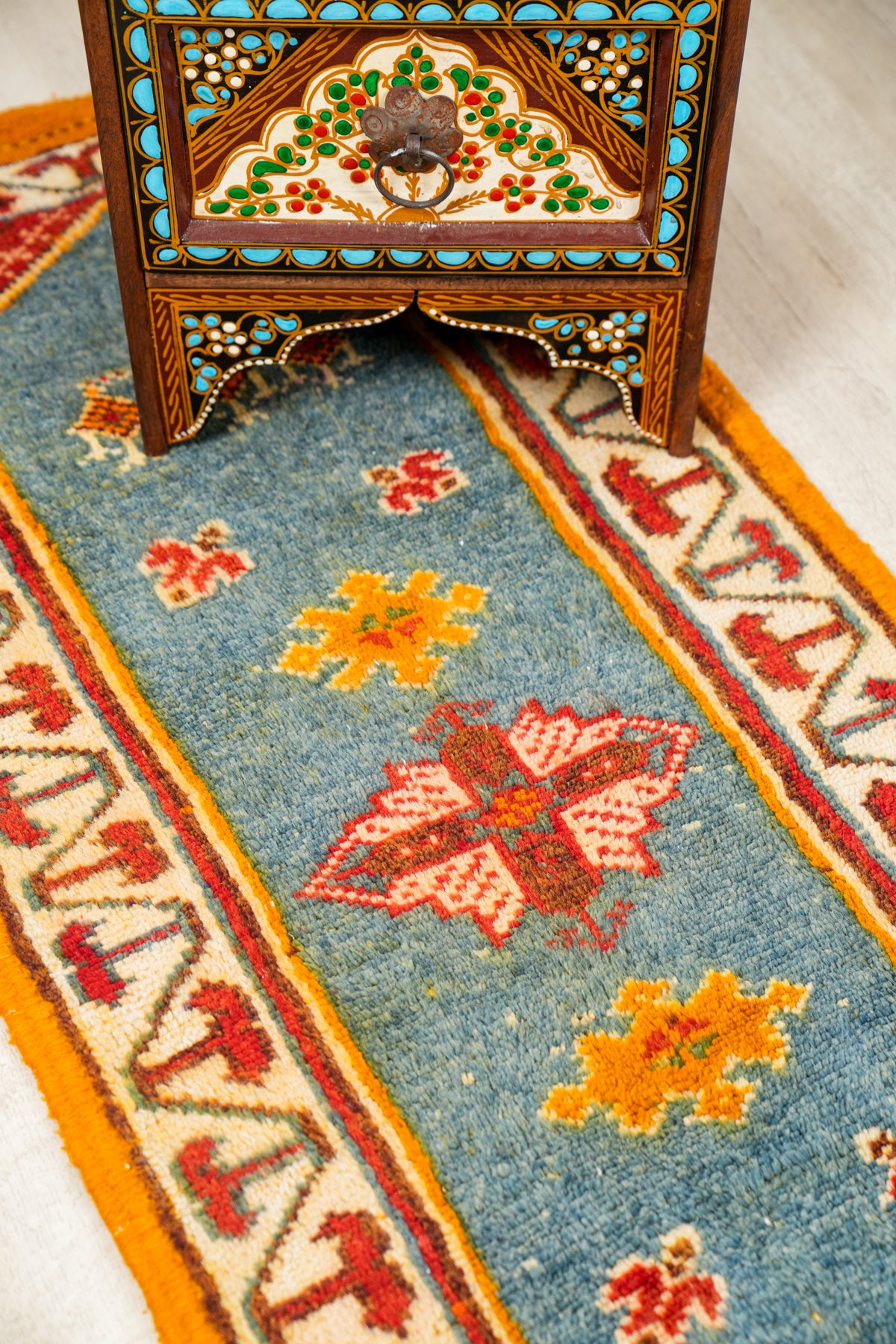 Vintage Moroccan High Atlas Berber Rug 4'10" x 2'