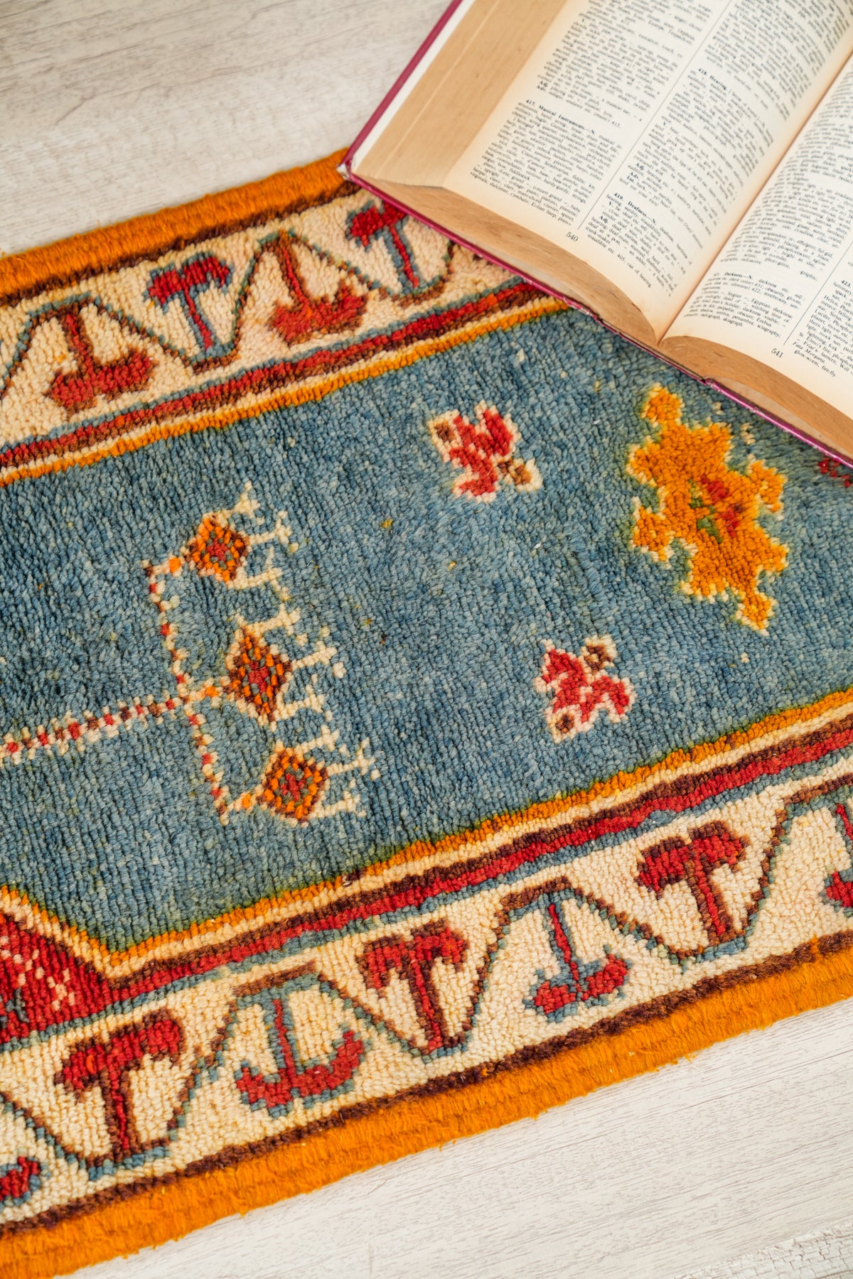 Vintage Moroccan High Atlas Berber Rug 4'10" x 2'