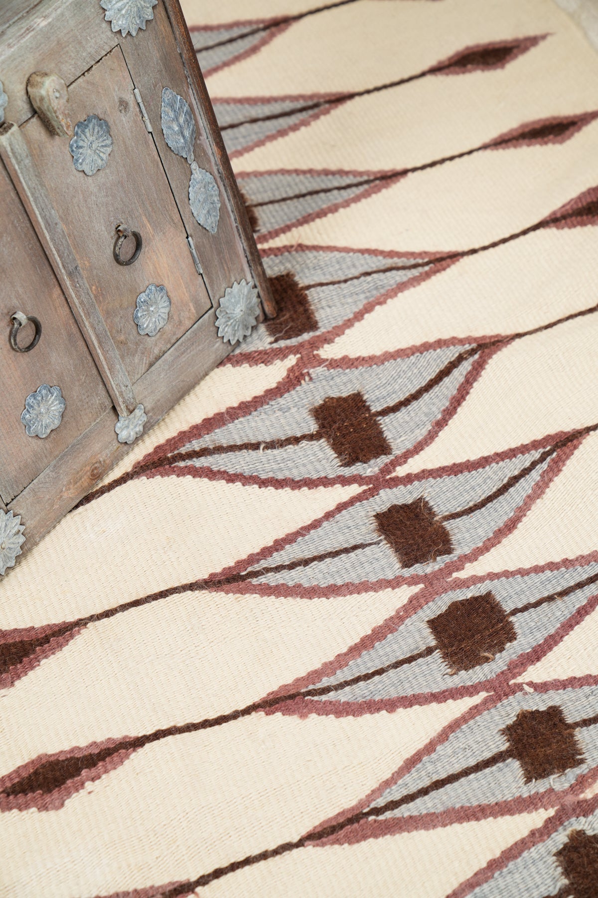 Vintage African Lesotho Mohair Kilim 4'6" x 3'