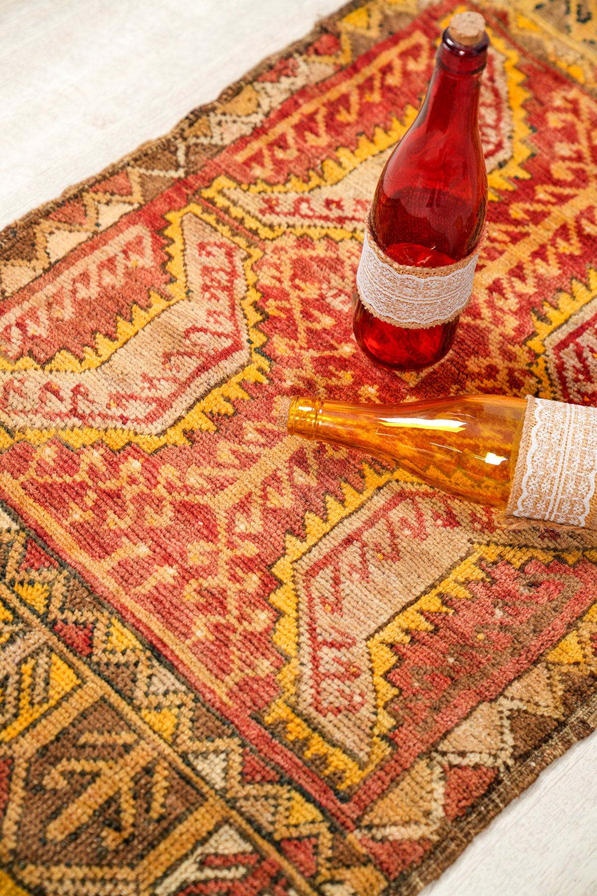 Antique Anatolian Yastik Rug 2'10" x 1'8"