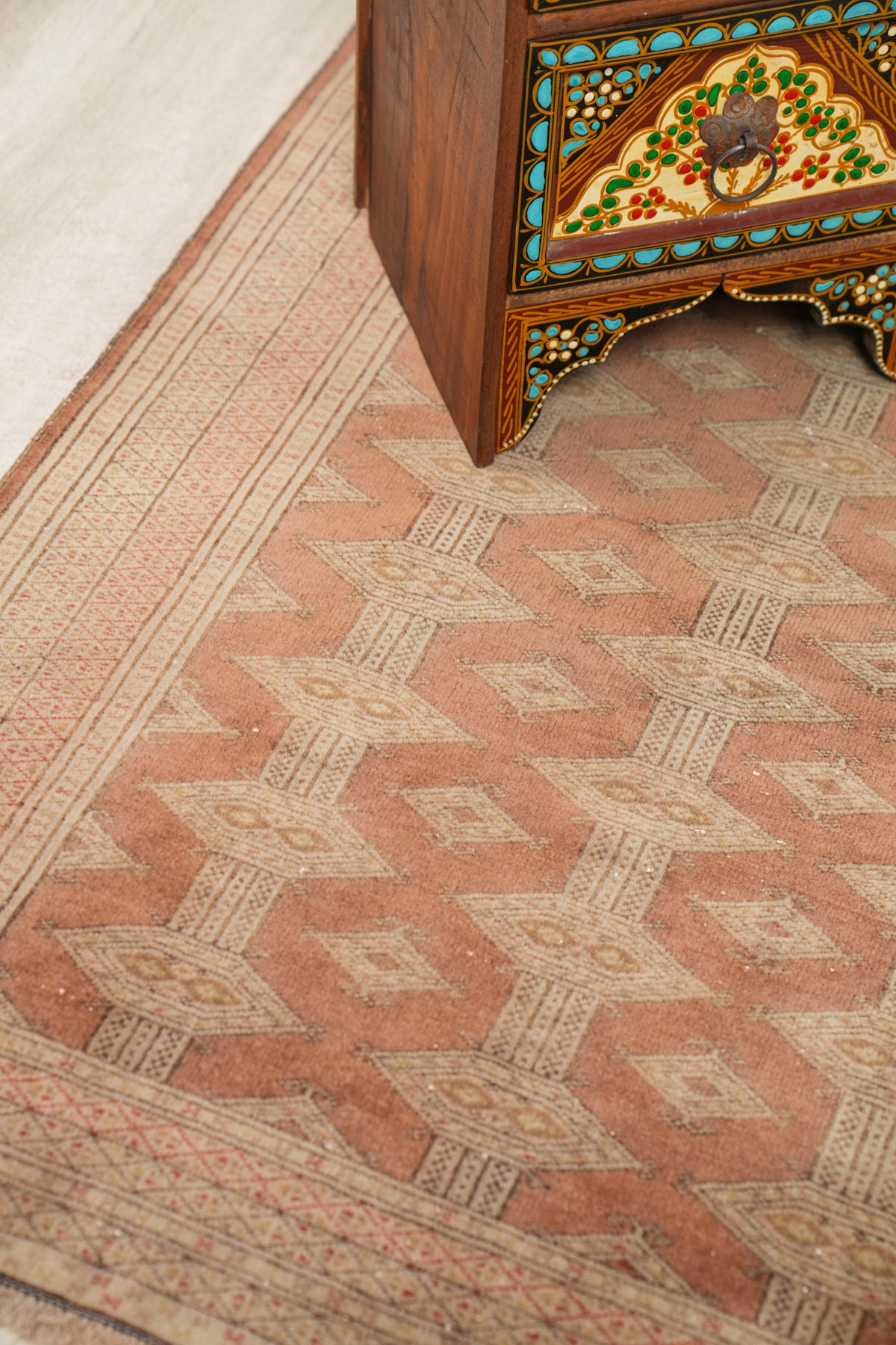 Vintage Turkoman Sarouk Rug 4'5" x 3'4"