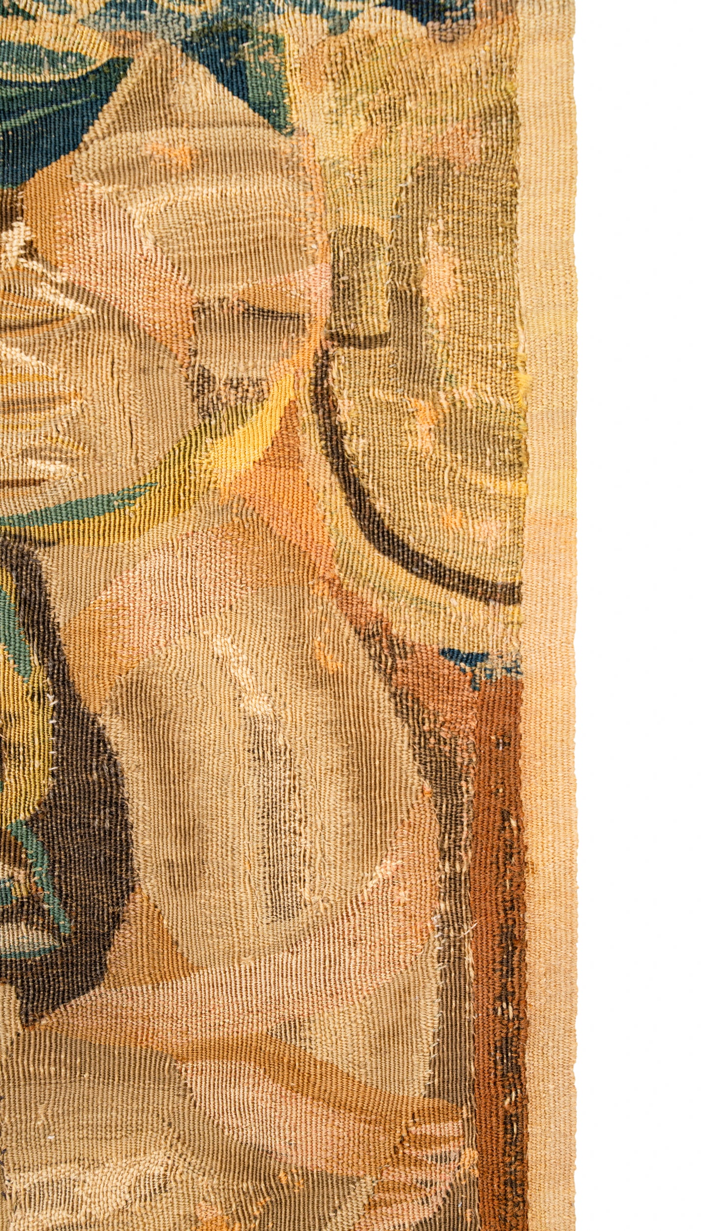 Antique French Aubusson Tapestry fragment 2' x 1'7"