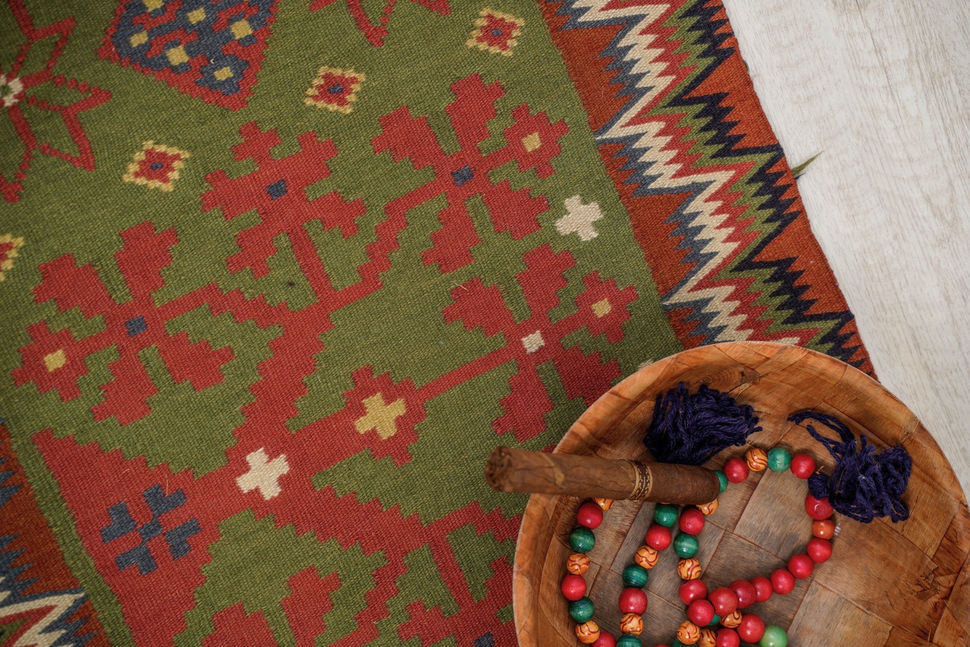 Antique Swedish Rolakan Tapestry 3'9" x 1'9"