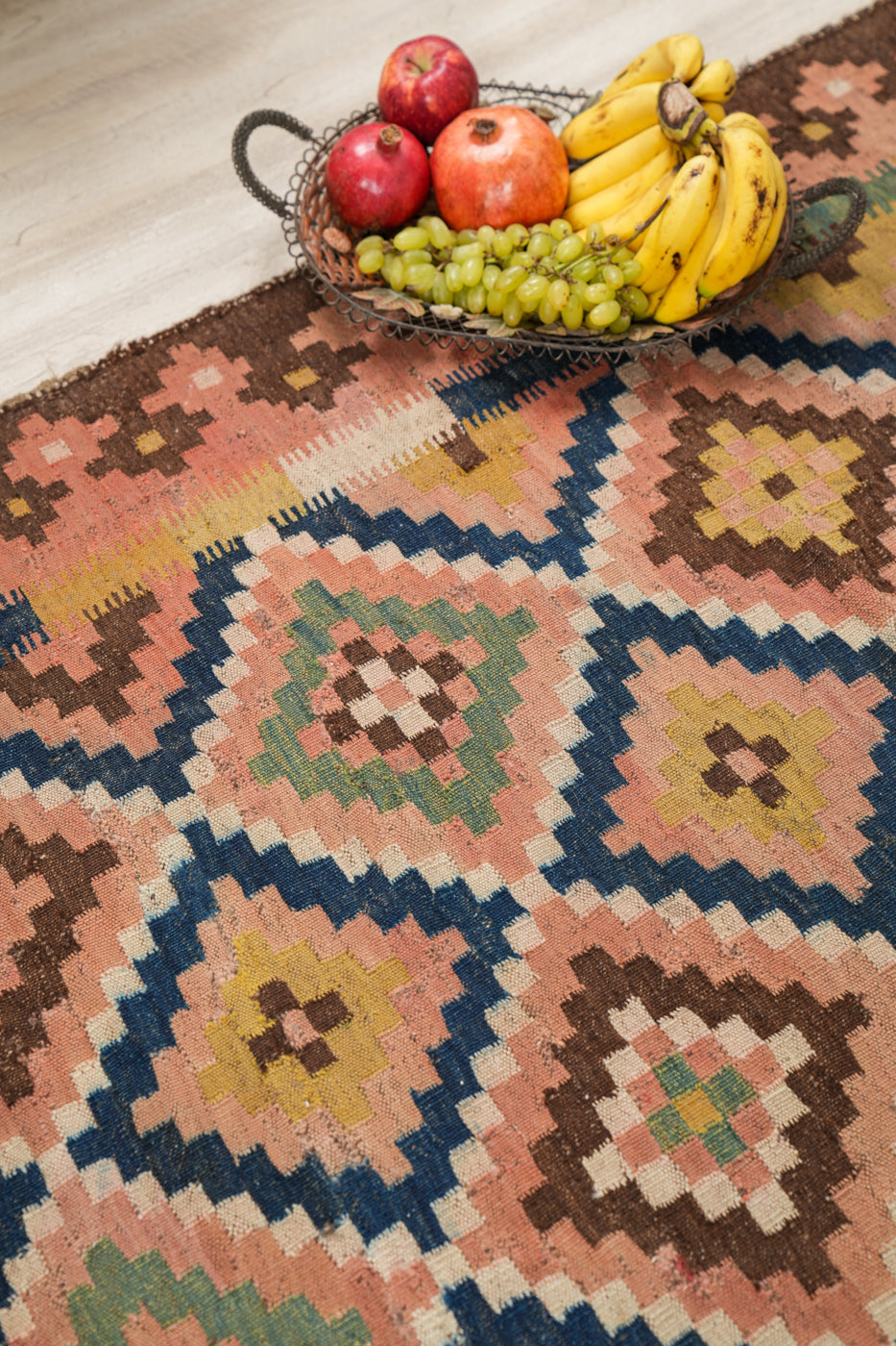 Vintage Turkmen Tribal Kilim 11' 8" x 6'8"