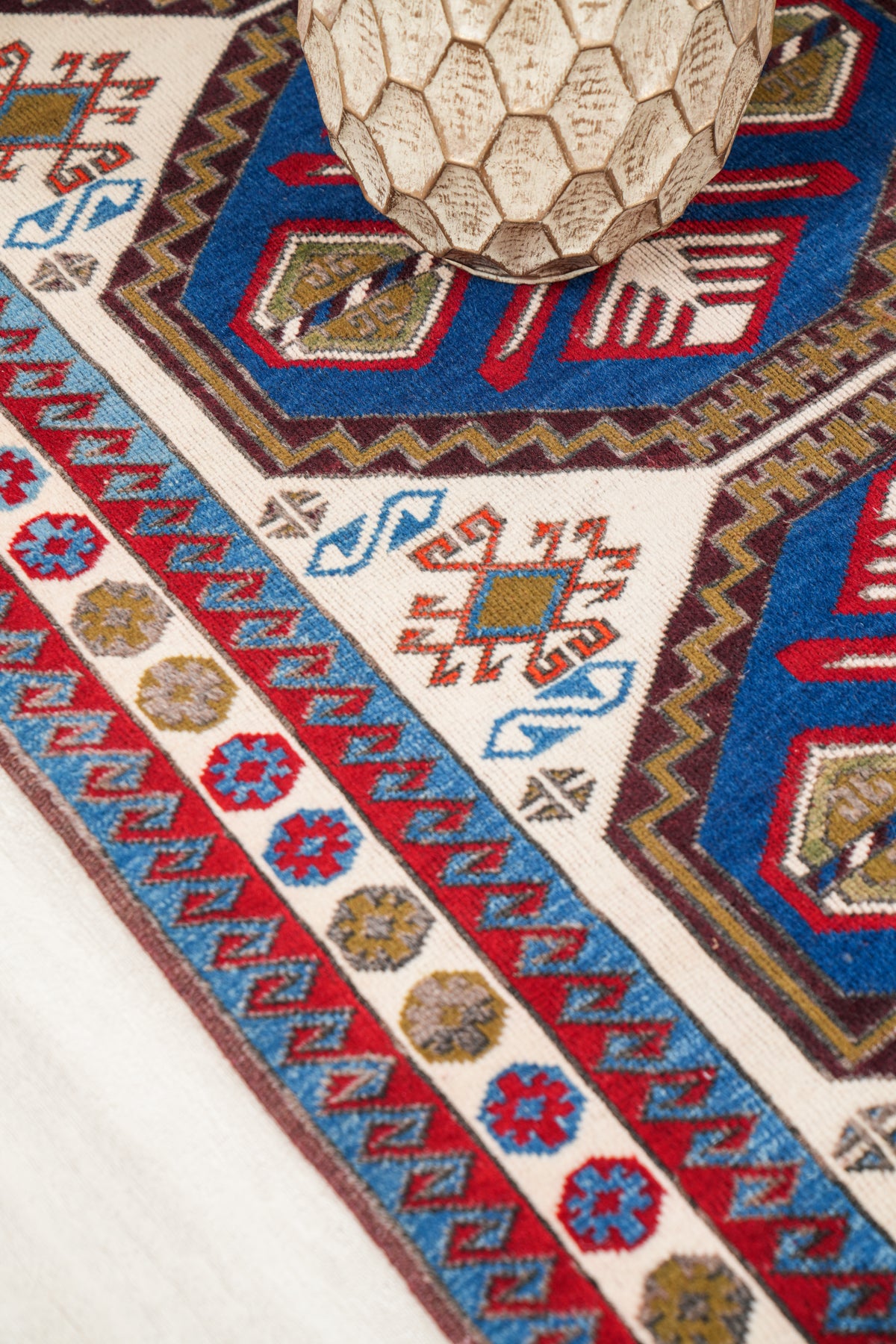 Vintage Fine Turkish Kazak Rug 5'8" x 3'6"
