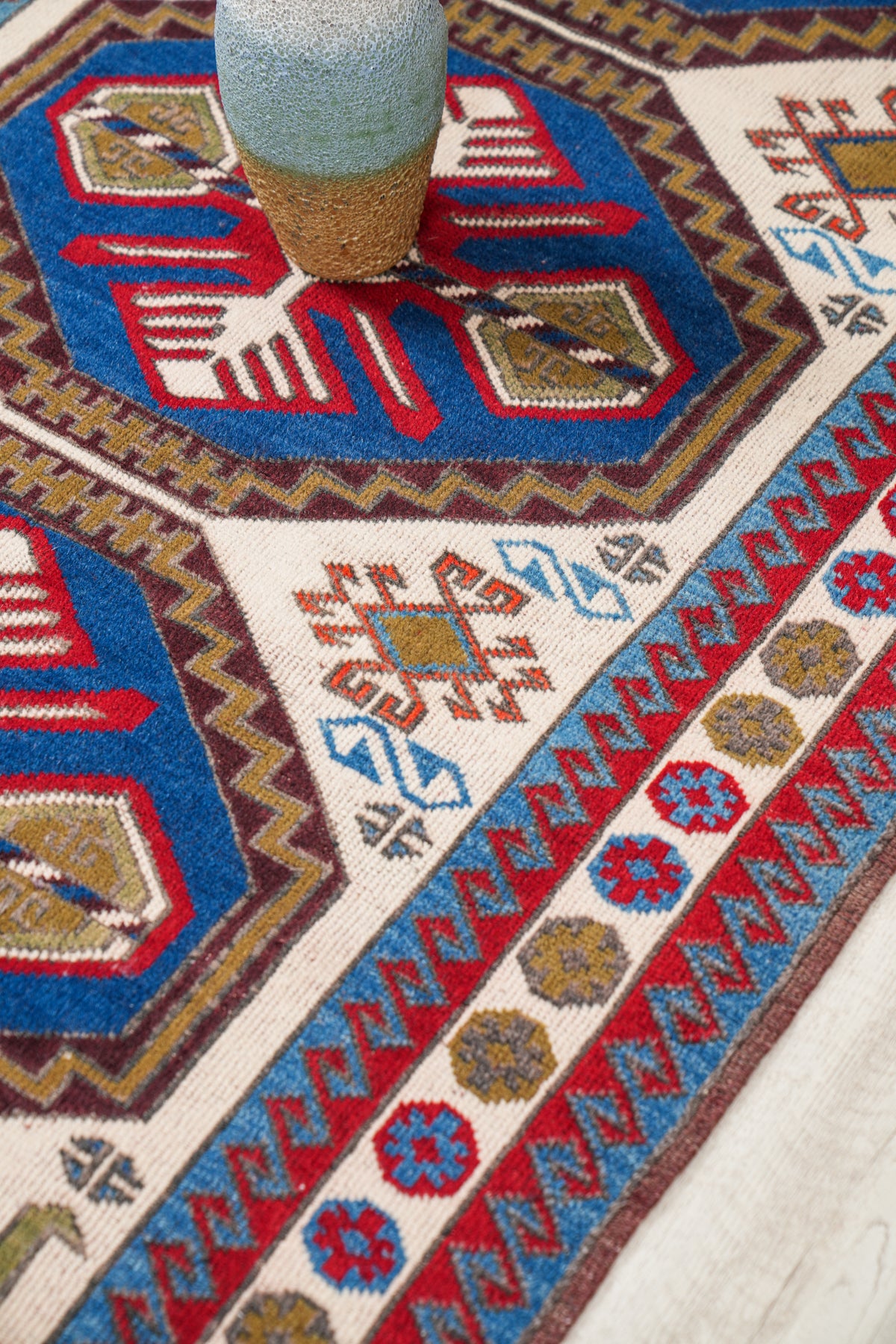 Vintage Fine Turkish Kazak Rug 5'8" x 3'6"
