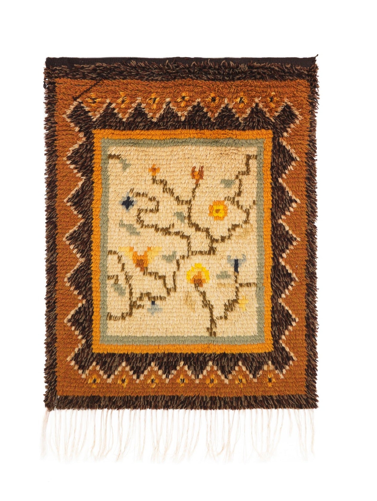 ヴィンテージ リヤラグ Vintage Scandinavian Rya Rug 2'7