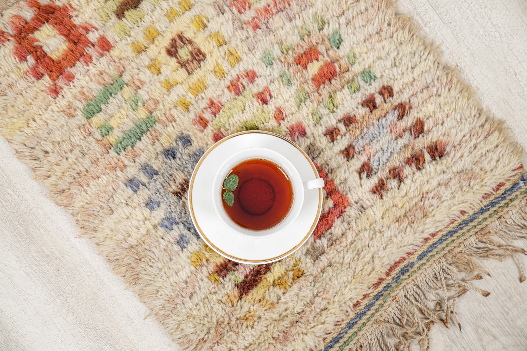 ANTIQUE SWEDISH RUG 1'10" x 1'4"