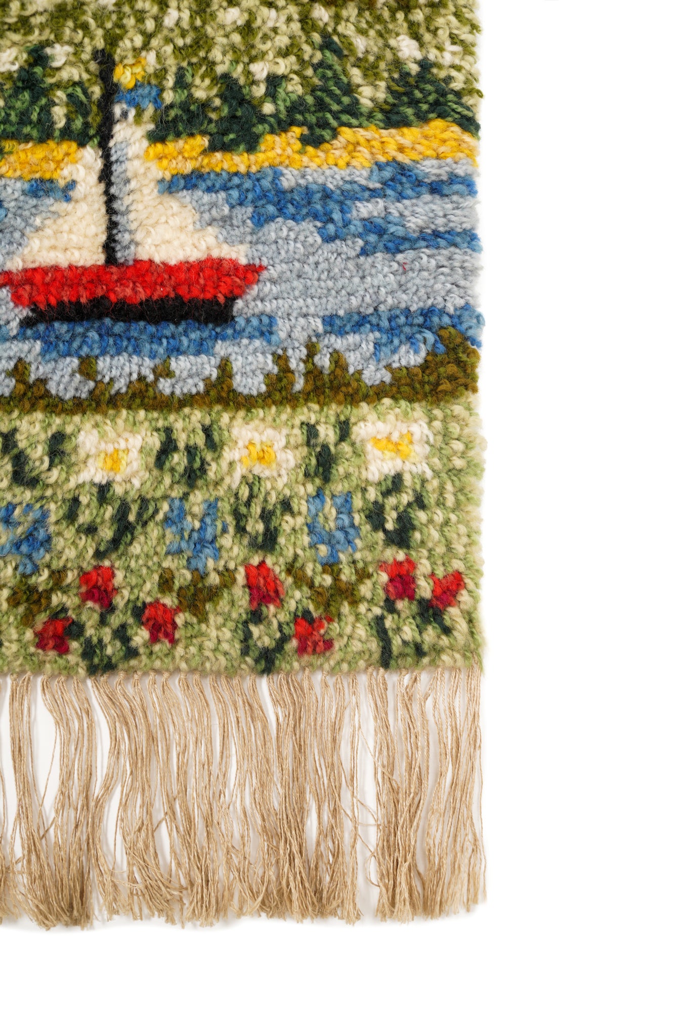 Vintage potrait Rya Rug 2'1" x 1'2"
