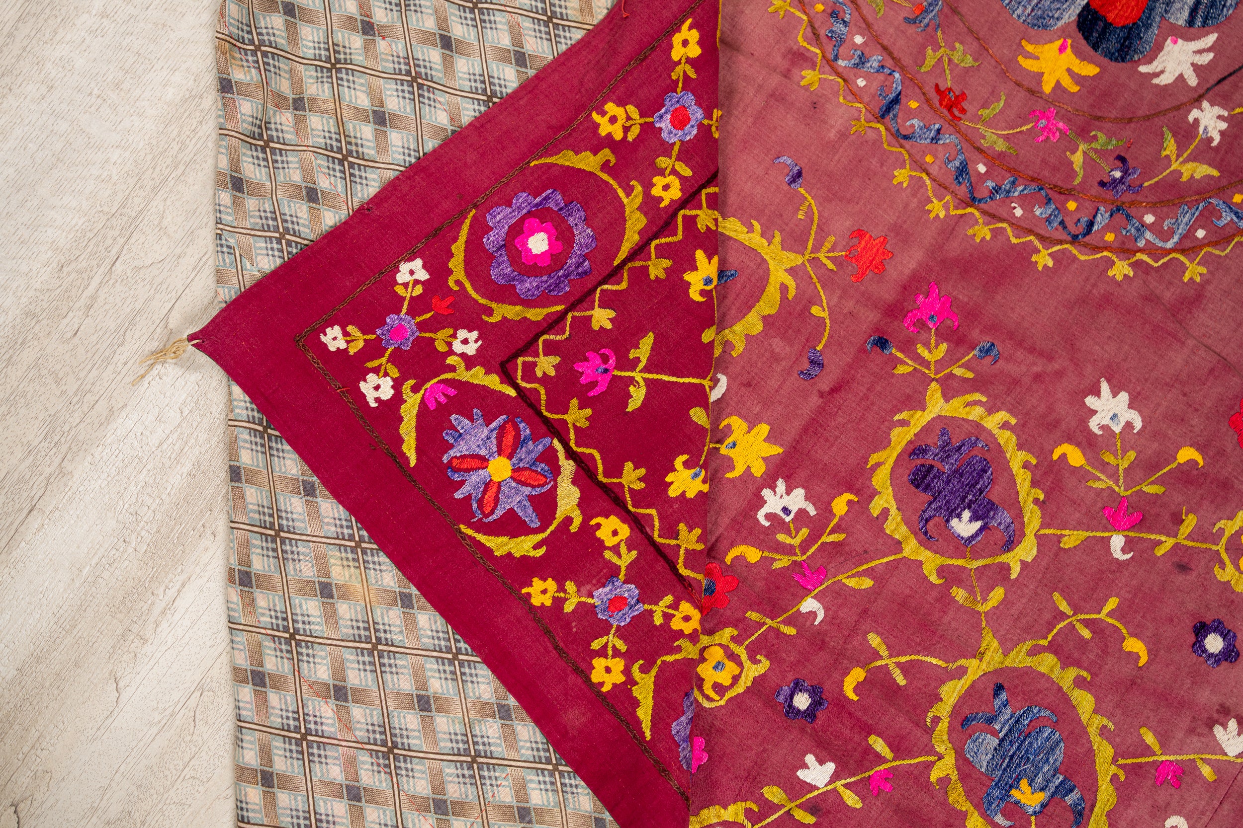 Vintage Uzbek Suzani Textile 7'2" x 5'3"