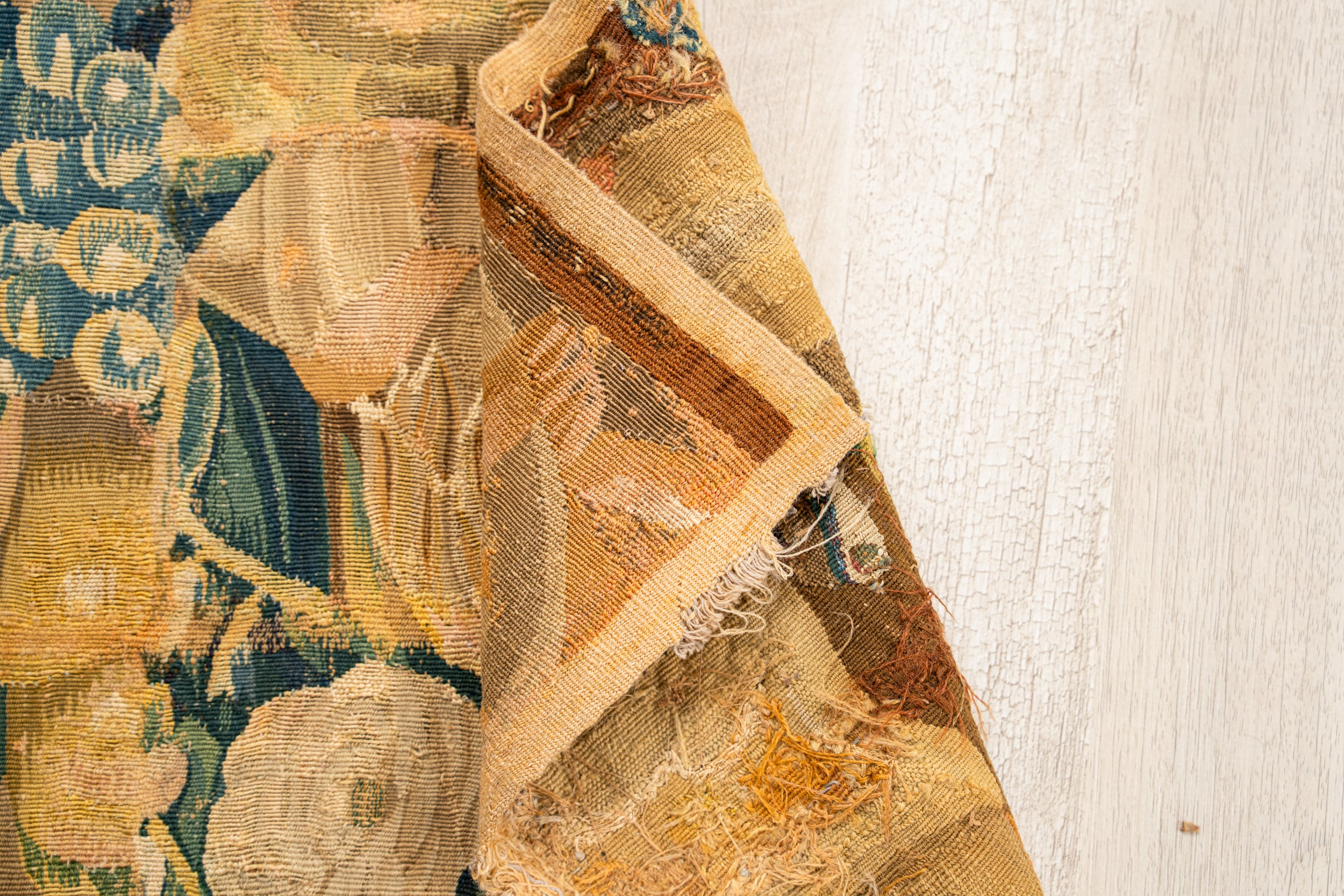 Antique French Aubusson Tapestry fragment 2' x 1'7"