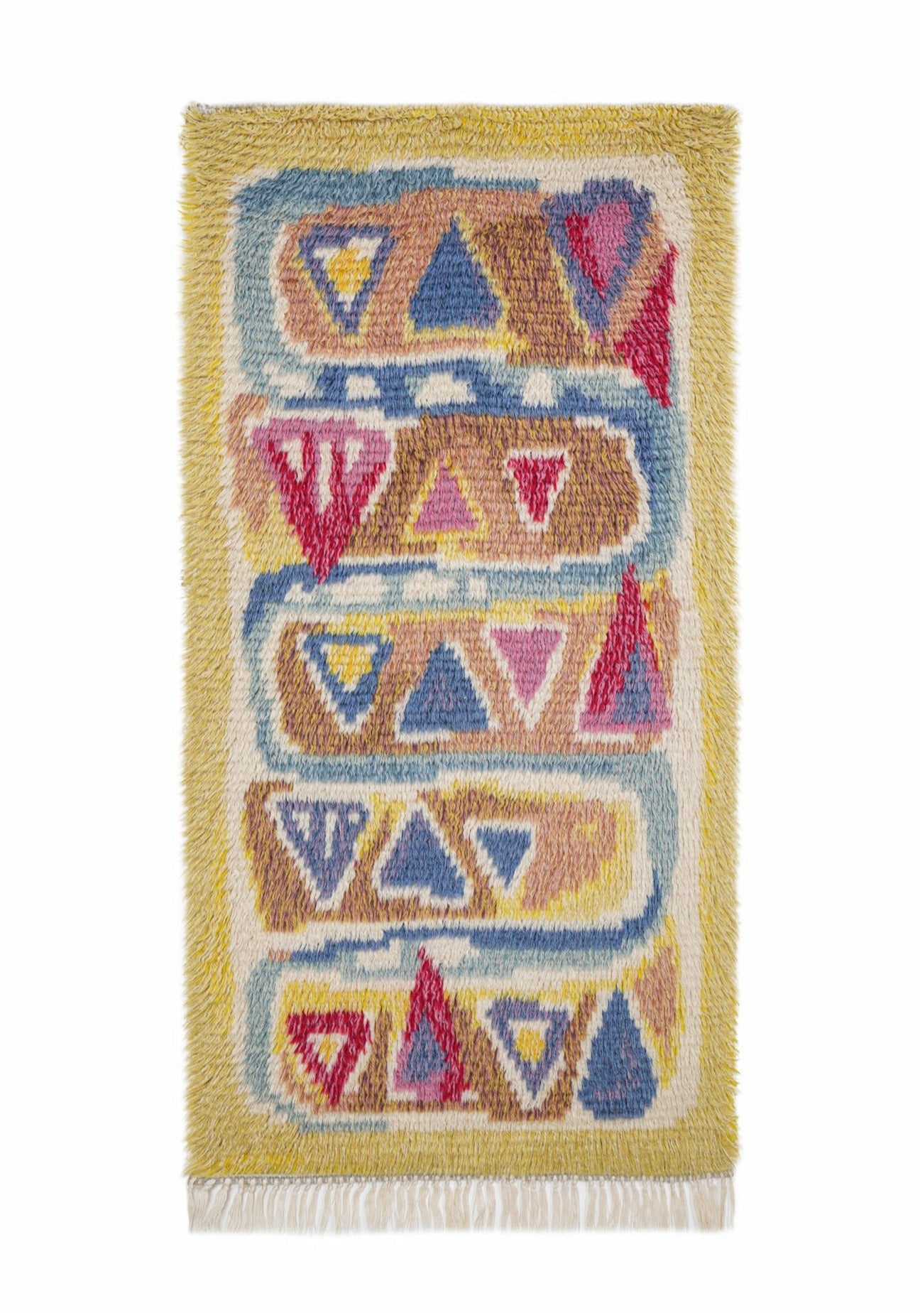 Vintage Scandinavian Rya Rug 4'8" x 2'4"