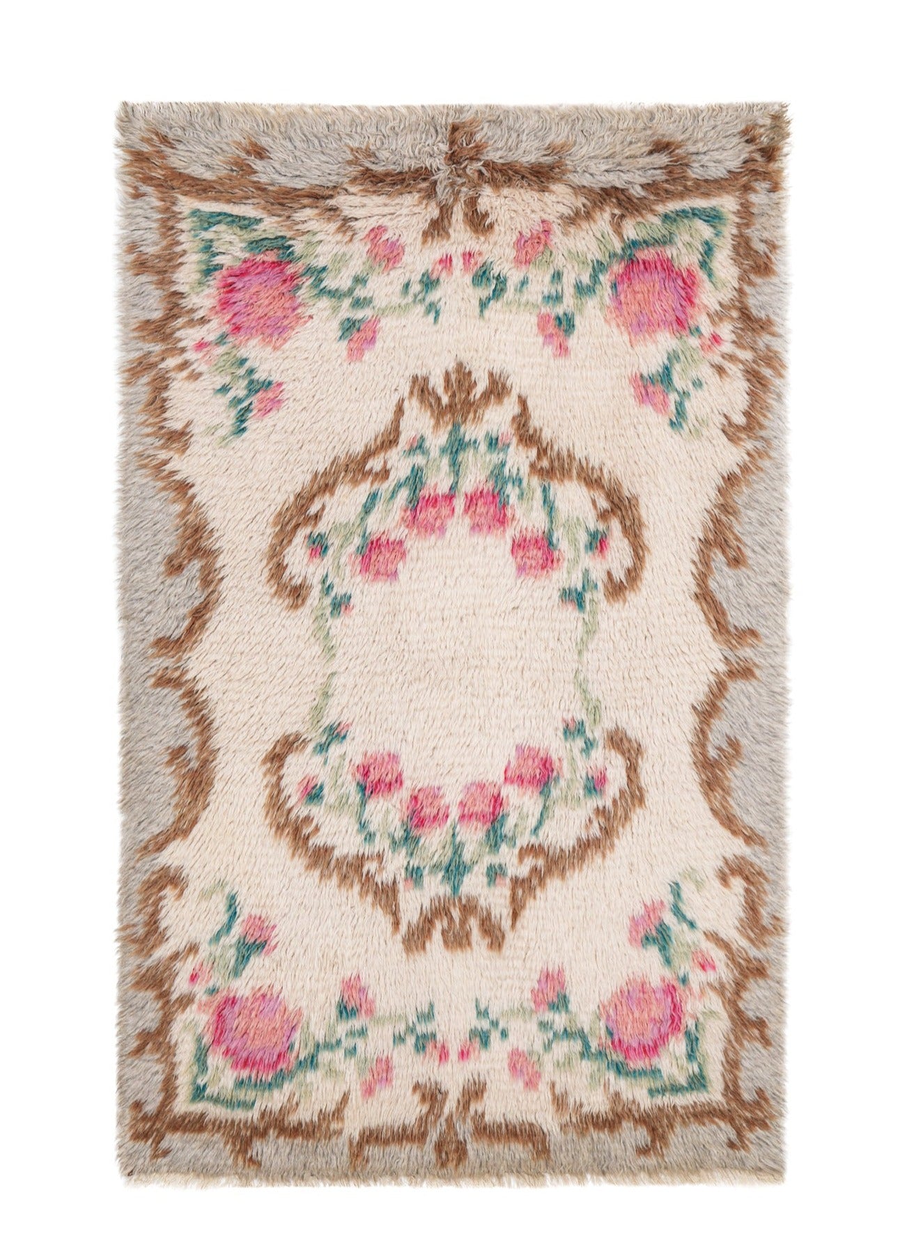 Vintage Scandinavian Rya Rug 4'7" x 3'